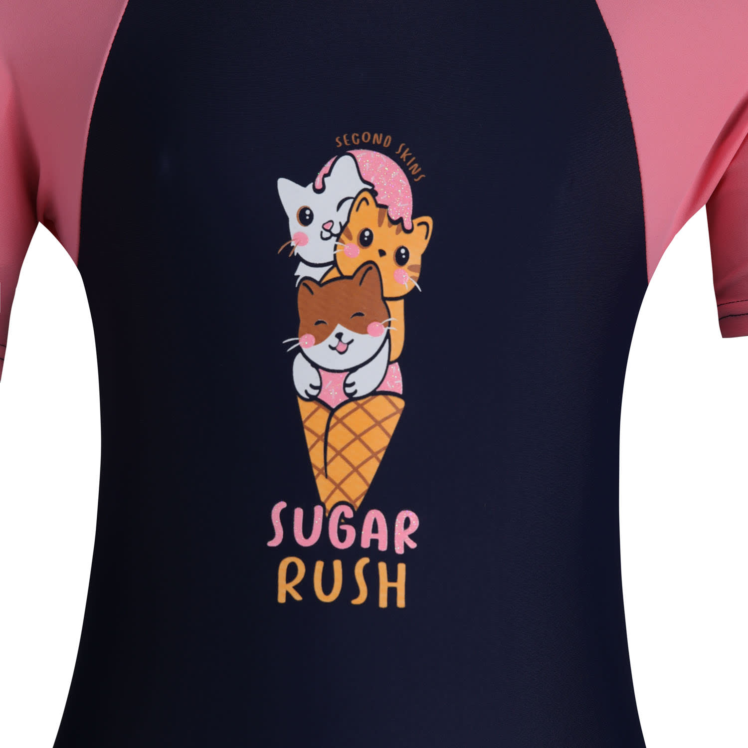 Second Skins Girls Sugar Rush Short Sleeve Sunsuit, product, variation 2