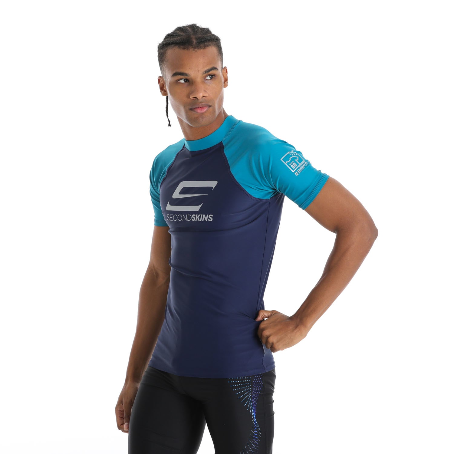 Second Skins Men&#039;s Iconic Short Sleeve Rashvest, product, variation 3