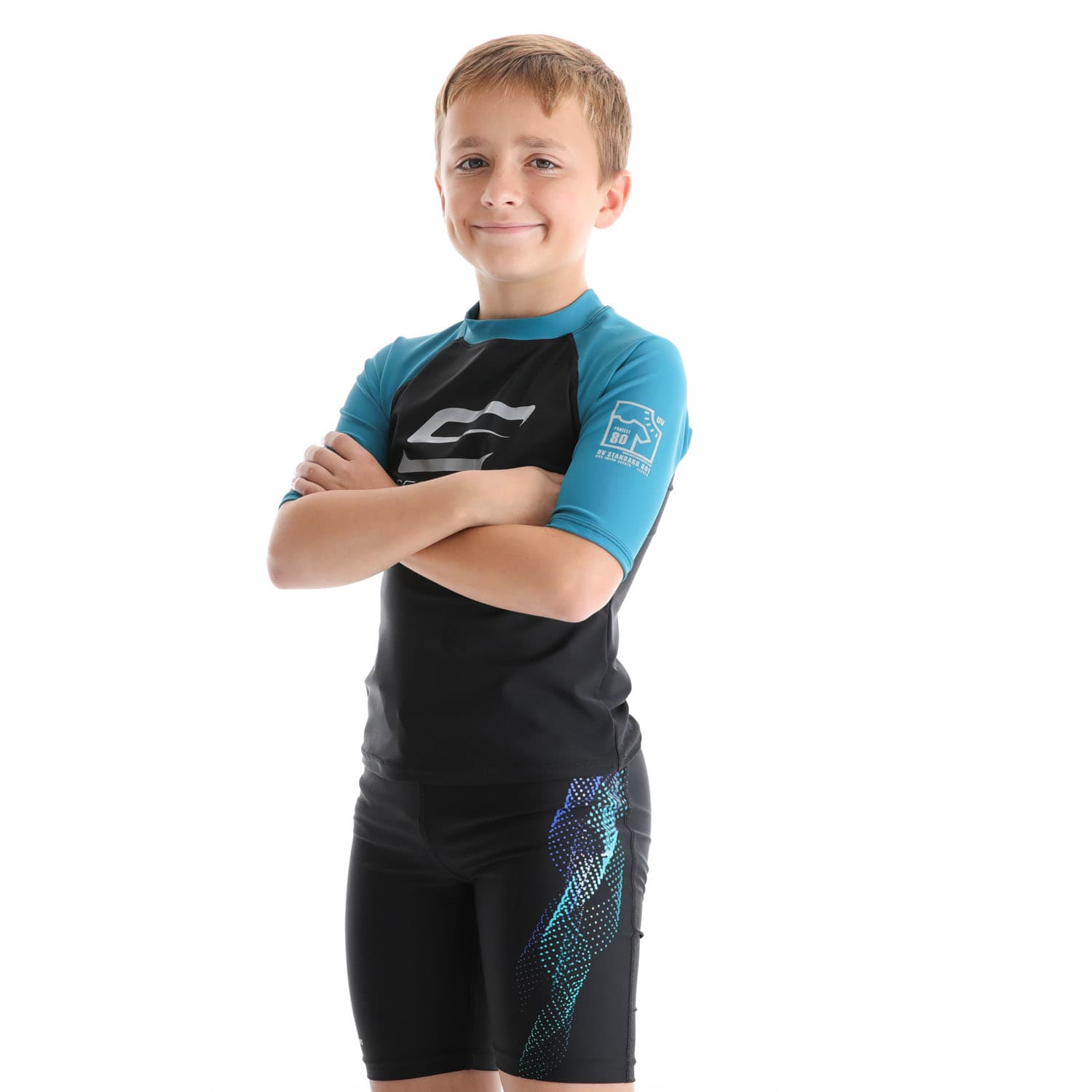 Second Skins Boys Iconic Short Sleeve Rashvest, product, variation 3