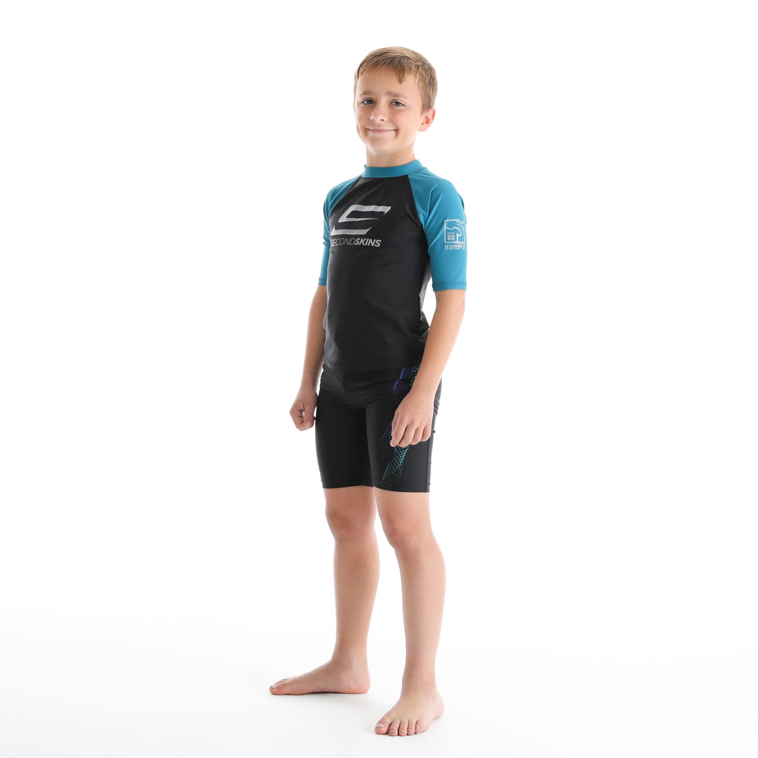 Second Skins Boys Iconic Short Sleeve Rashvest, product, variation 7