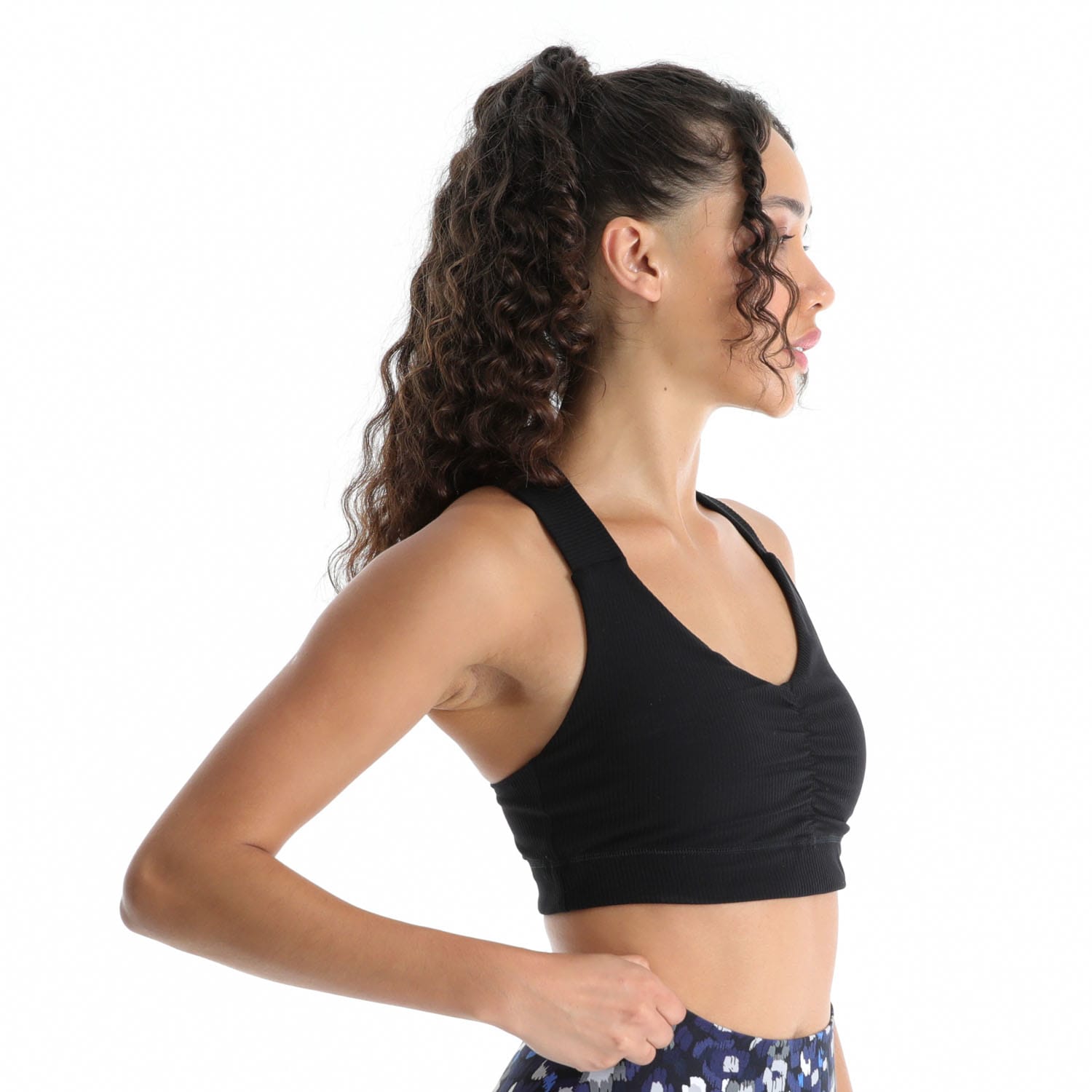 OTG Women&#039;s Zeal Rib Ruched Front Crop, product, variation 3