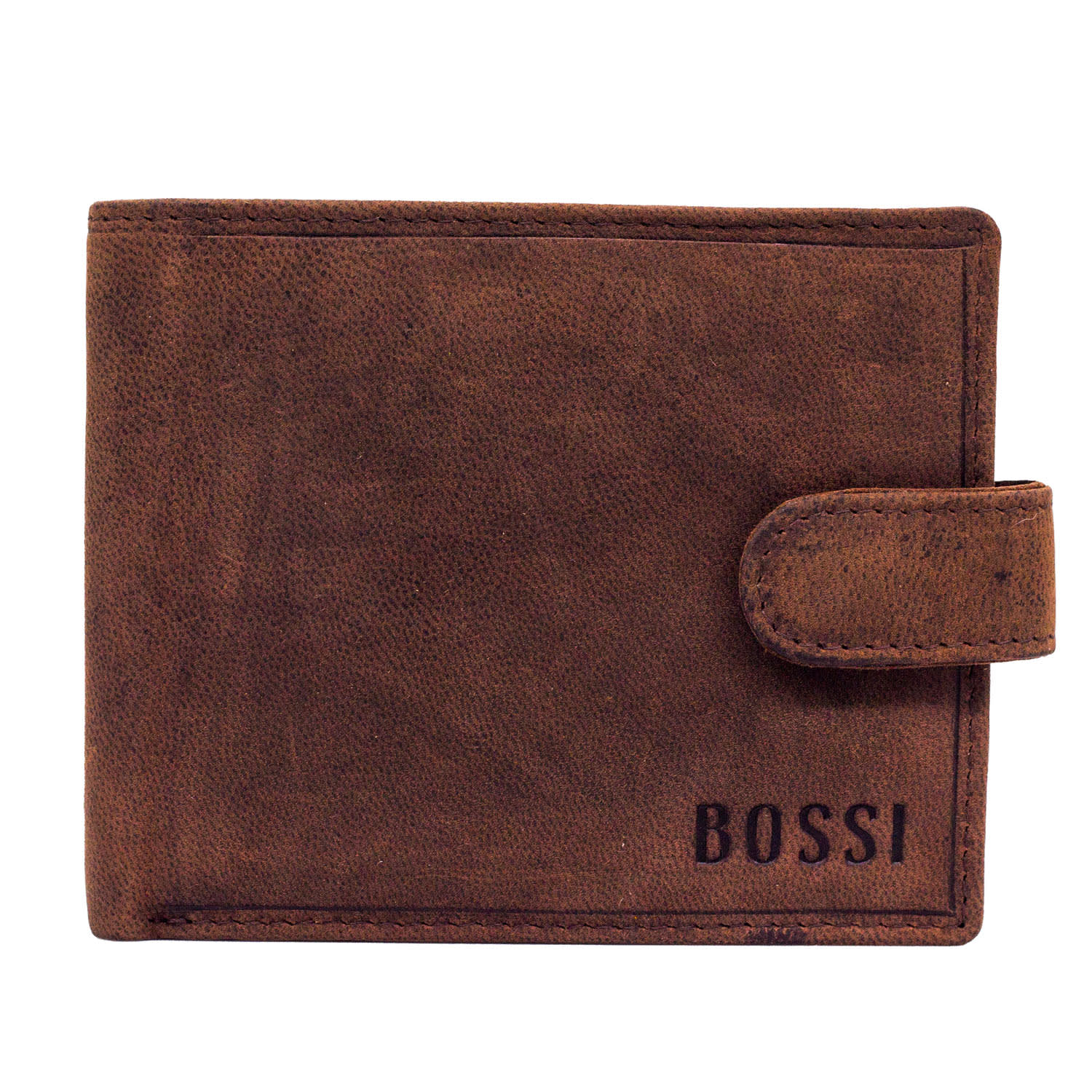 Bossi Heritage Leather Executive Billfold Wallet - Dark Brown