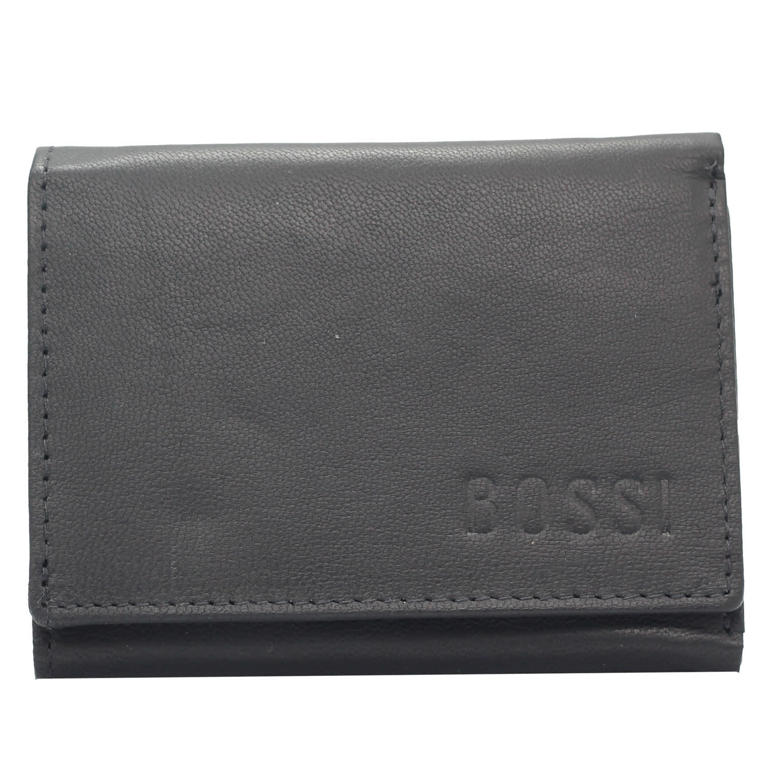 Bossi Mopane Small Leather Trifold Purse - Black