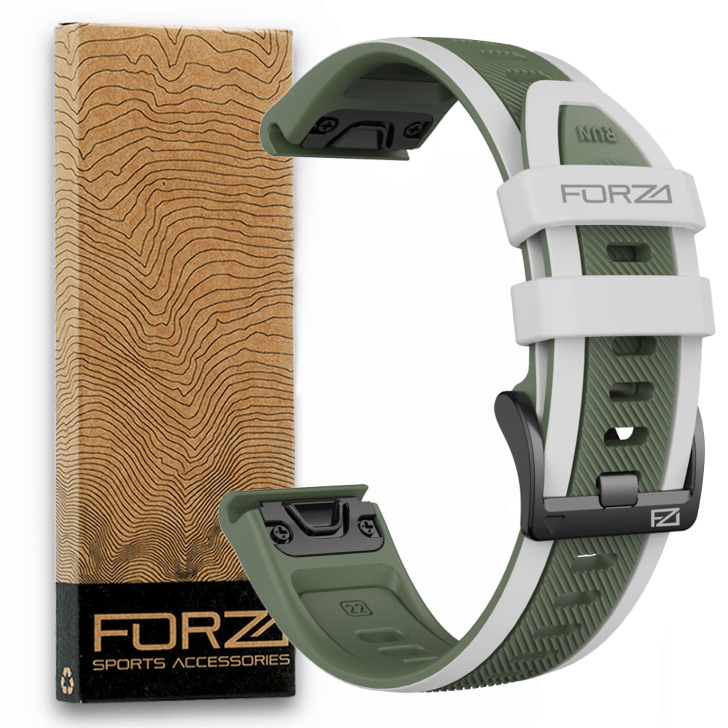 FORZA Elite 22mm EasyFit StripeTwo-Tone Watch Strap, product, variation 6