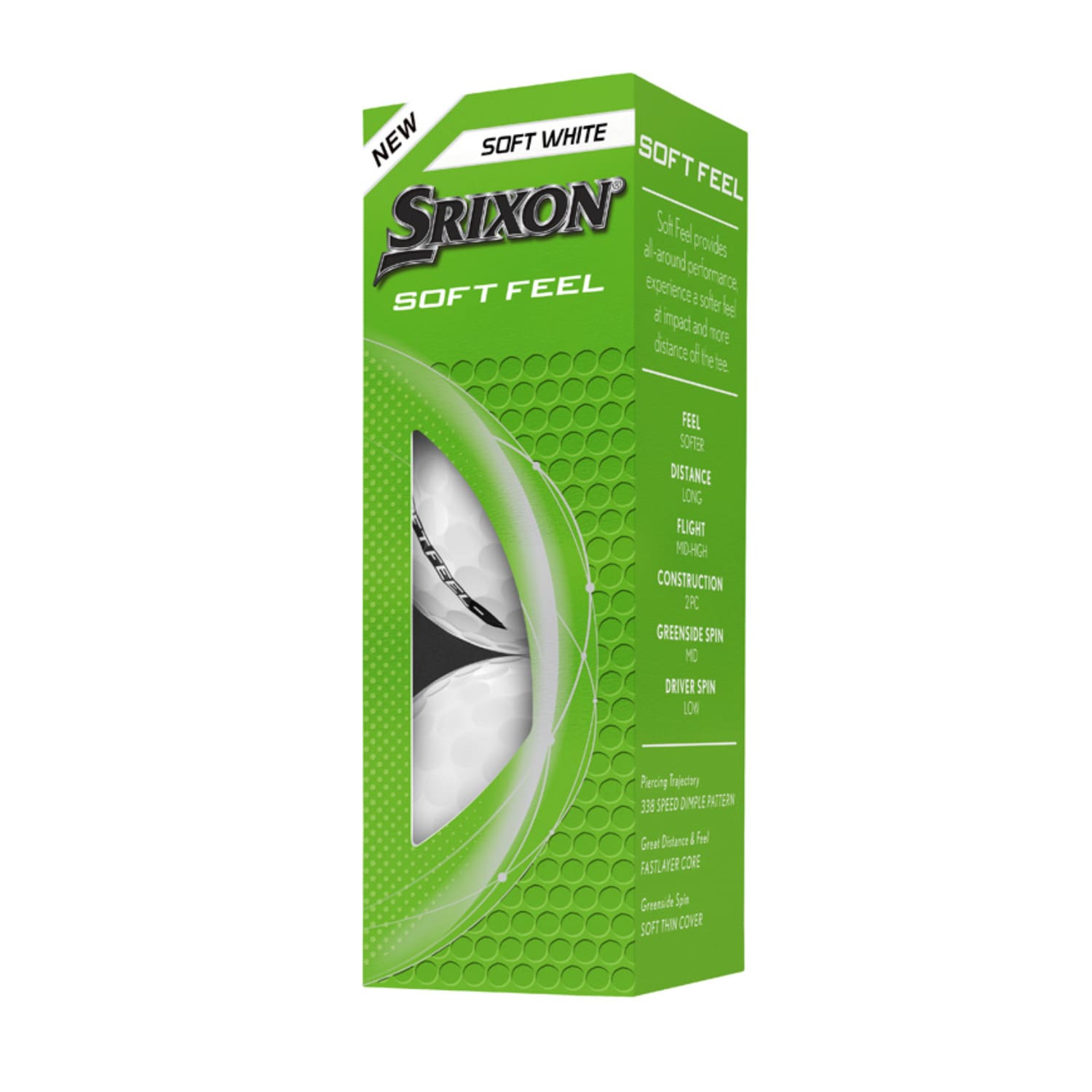 Srixon Soft Feel 14 White Golf Balls - 3 Pack, product, variation 2