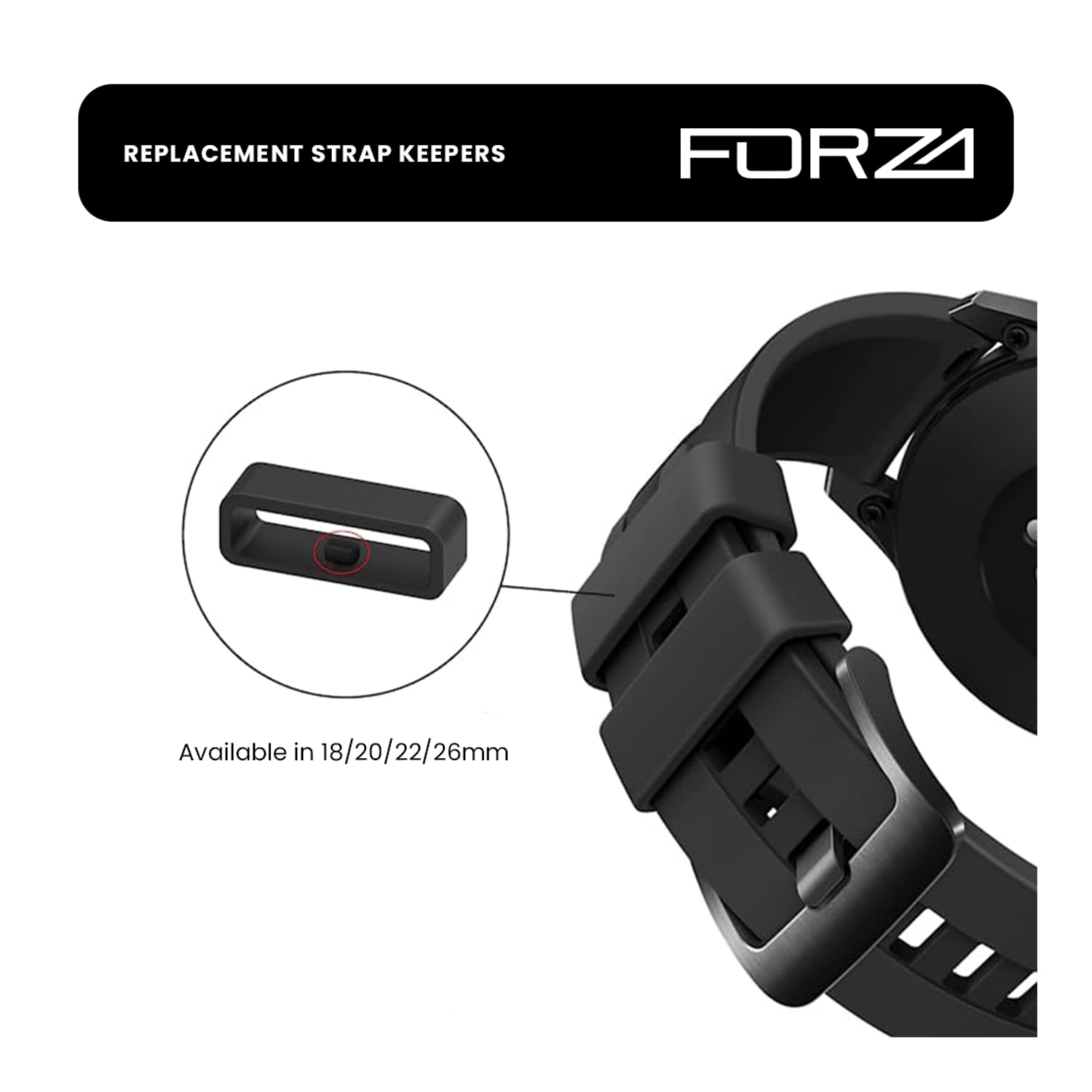 FORZA Elite 18mm Universal Watch Keeper (4 Pack), product, variation 2