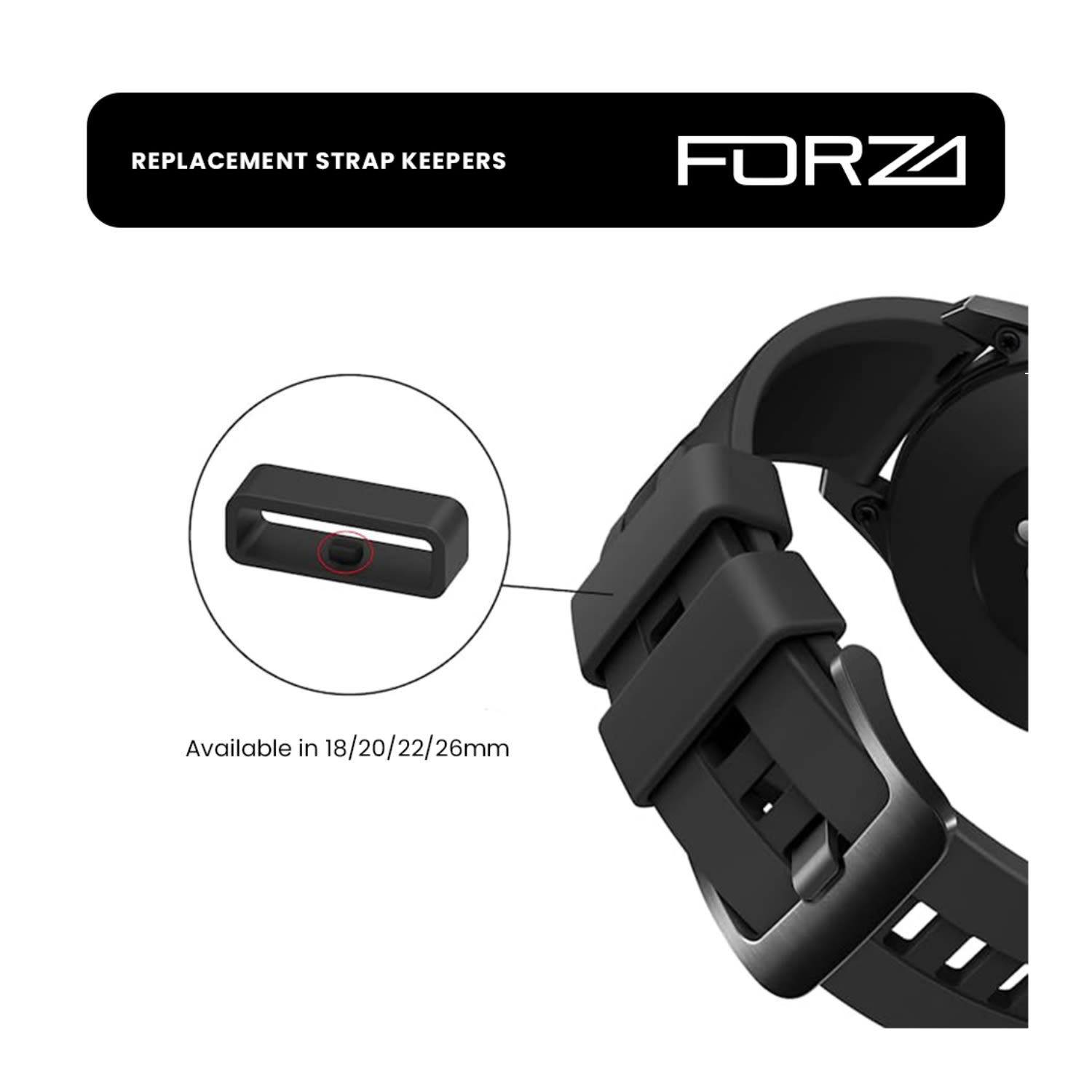 FORZA Elite 18mm Universal Watch Keeper (4 Pack), product, variation 8