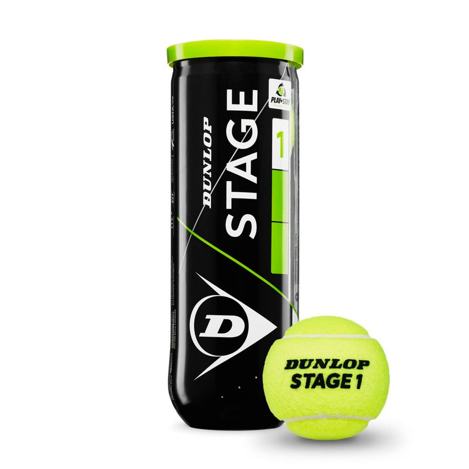 Dunlop Stage 1 Green Dot Tennis Ball Tin