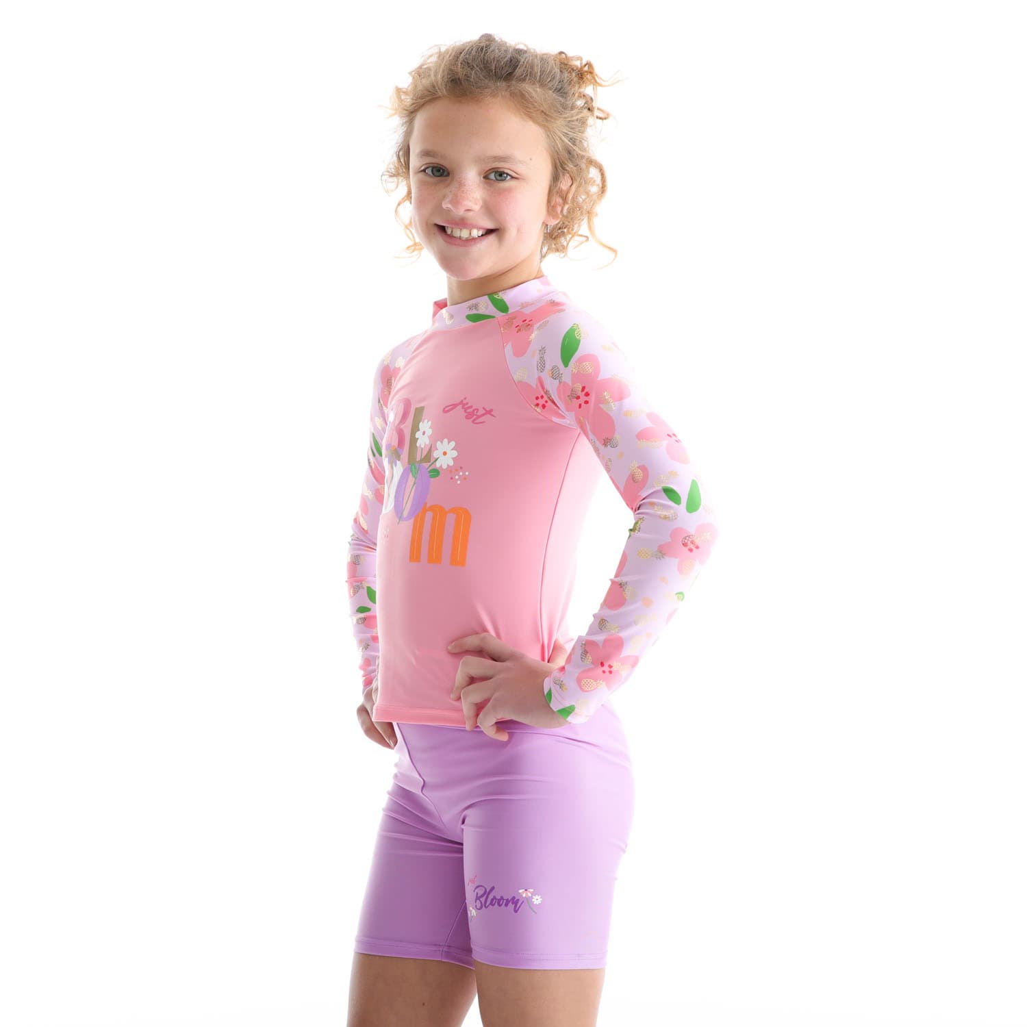 Girls Bloom LS Rashvest Set (S25-Pink), product, variation 2