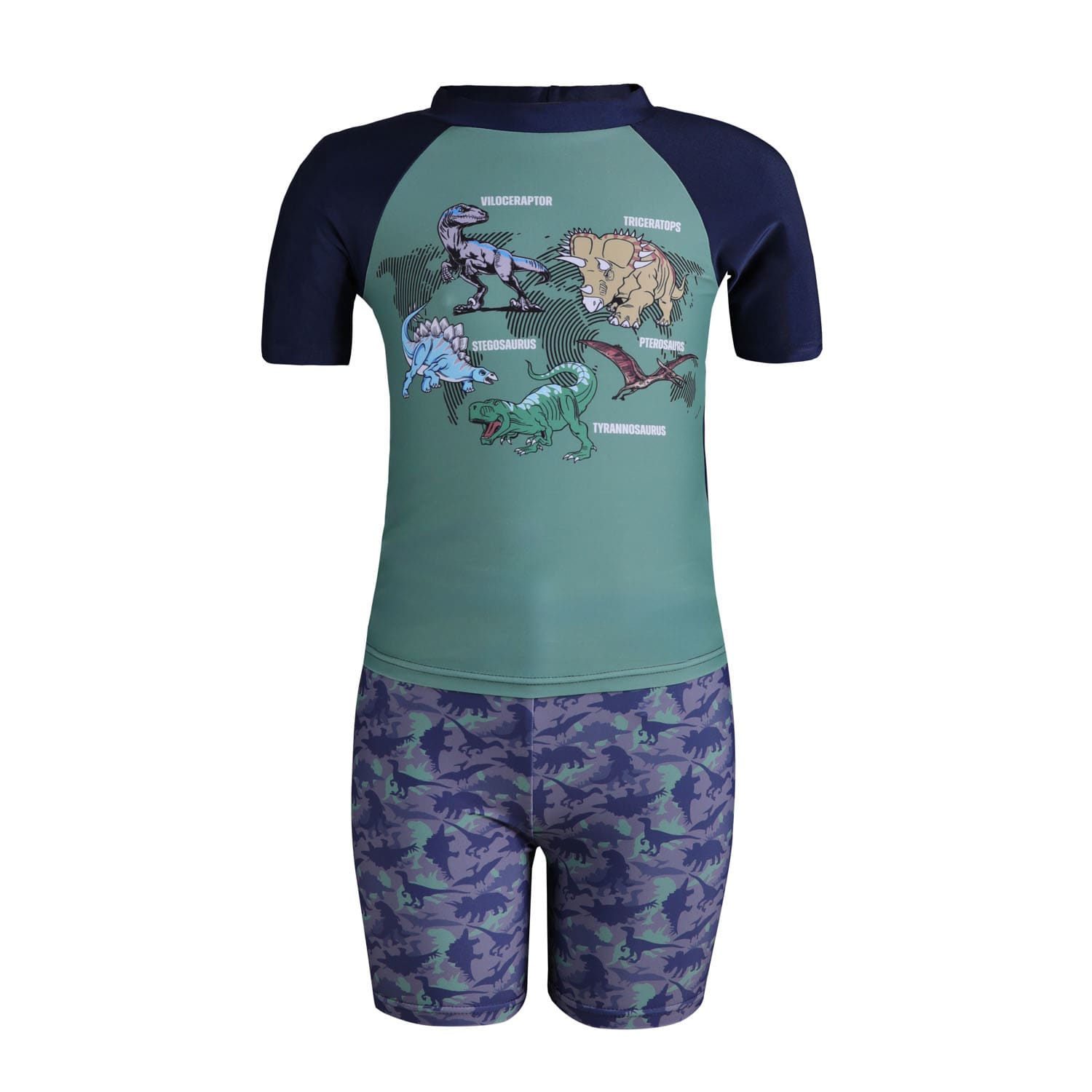 Boys Dino SS Rashvest Set (S25-AOP)