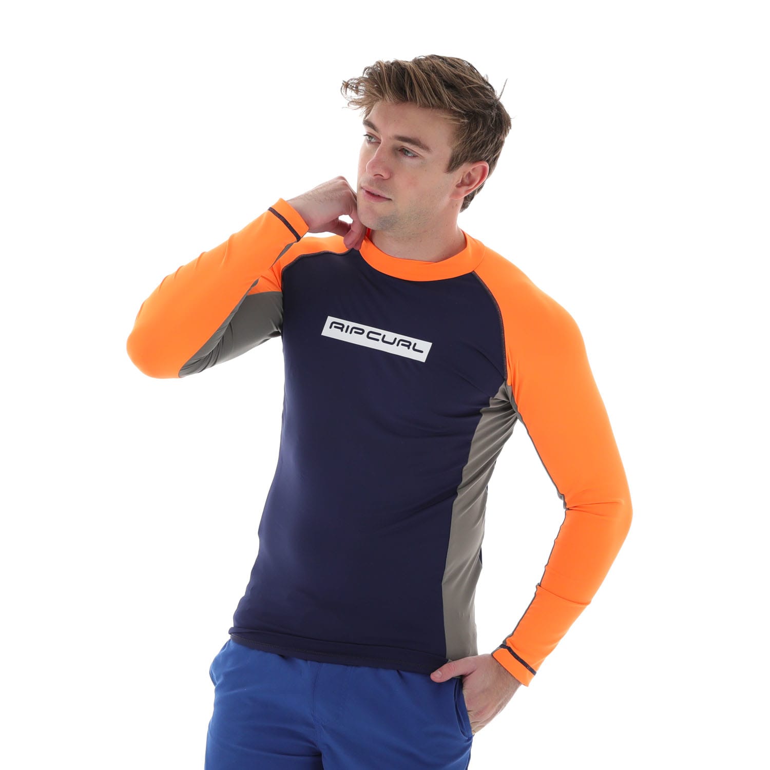 Rip Curl Men&#039;s Pill Icon Panel LS Rashvest, product, variation 3