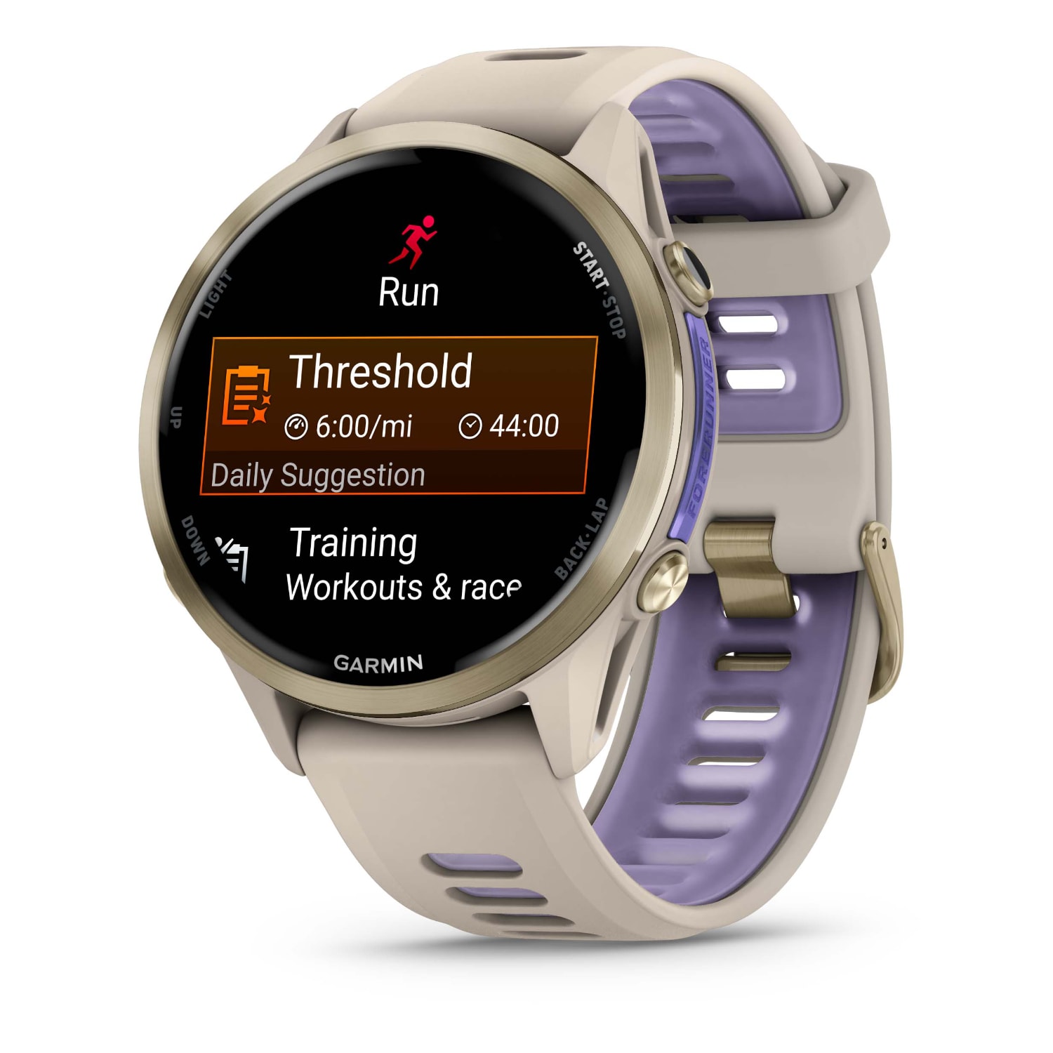 Garmin Forerunner 970 Advanced GPS Running Smartwatch - French Grey/Indigo