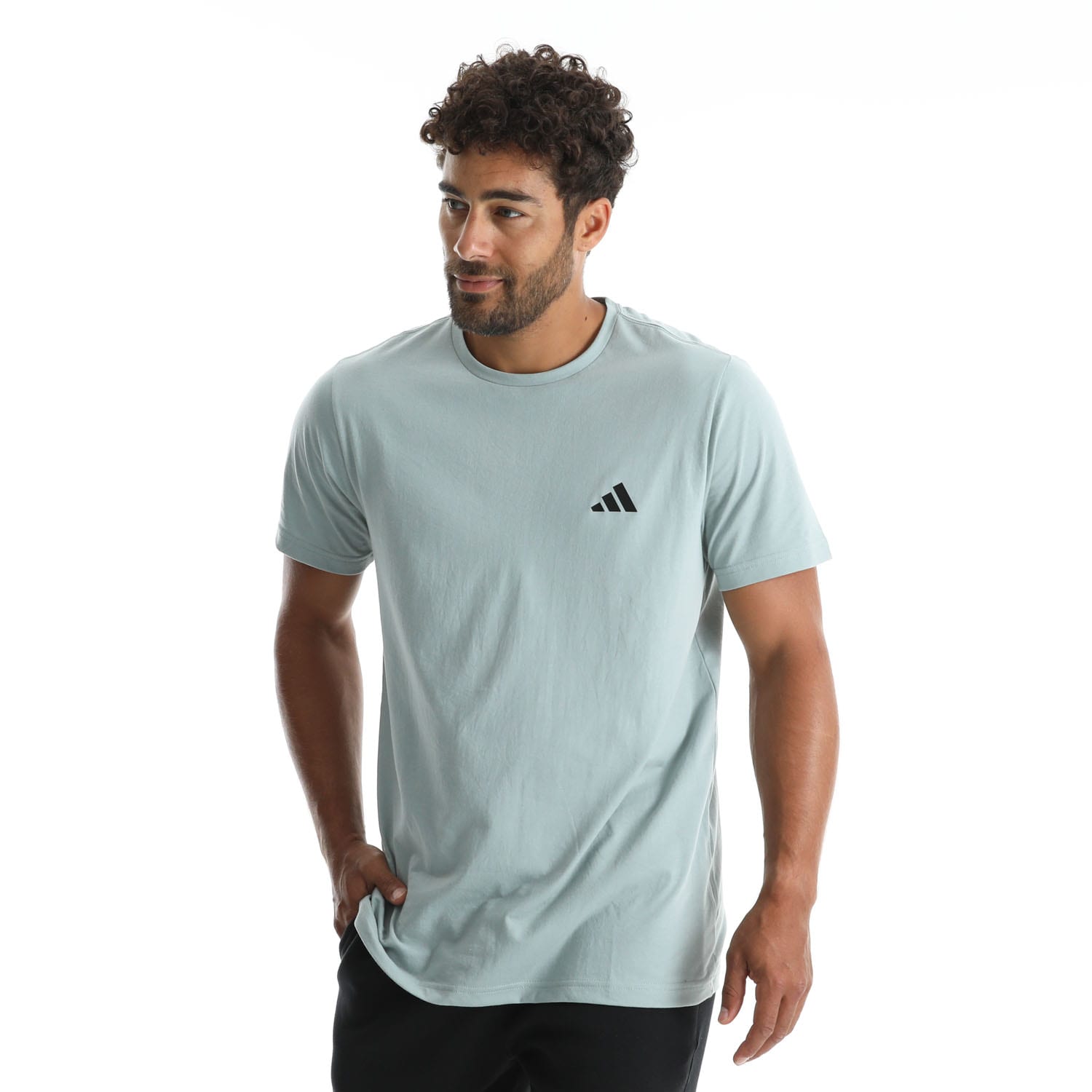 adidas Men's Workout Essentials Front Logo Tee