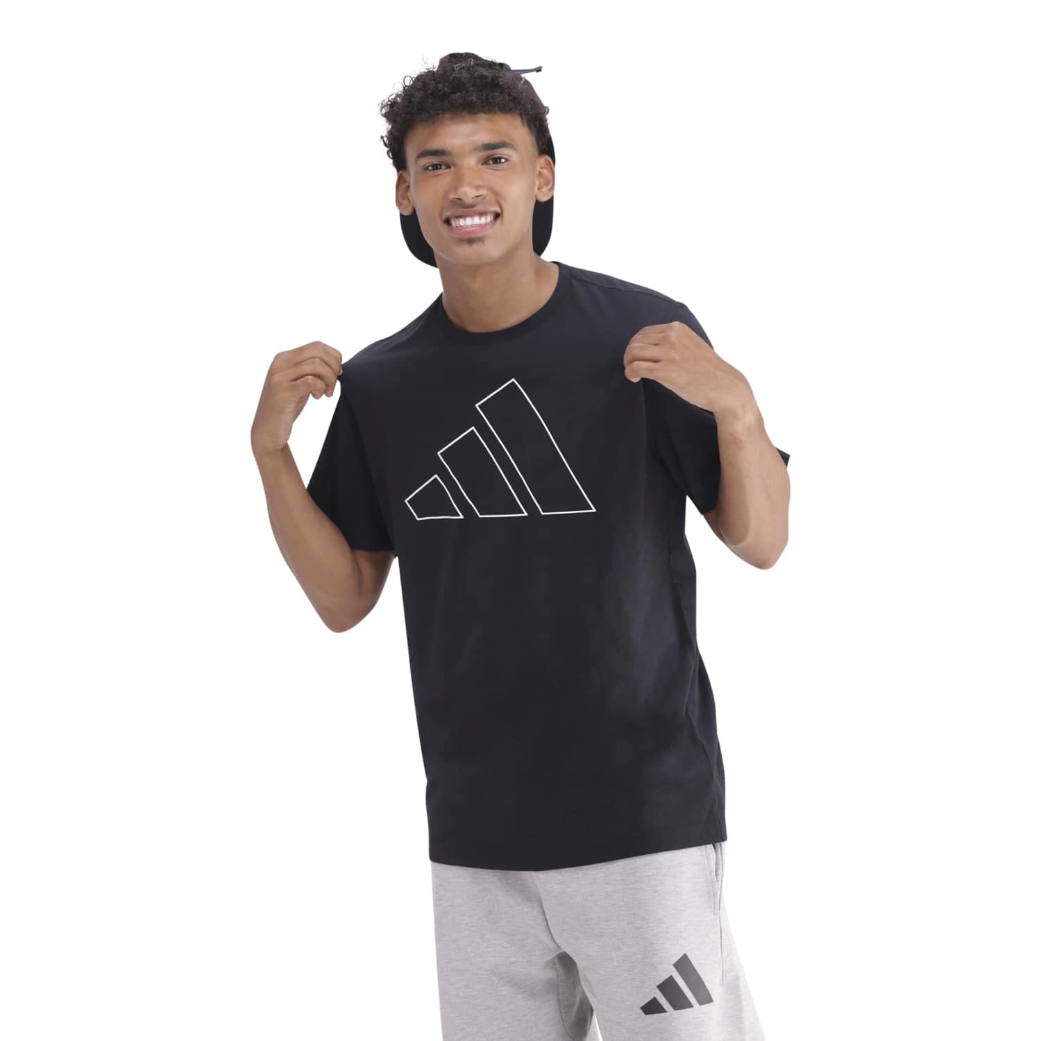adidas Men's Workout Essentials Front Big Logo Tee