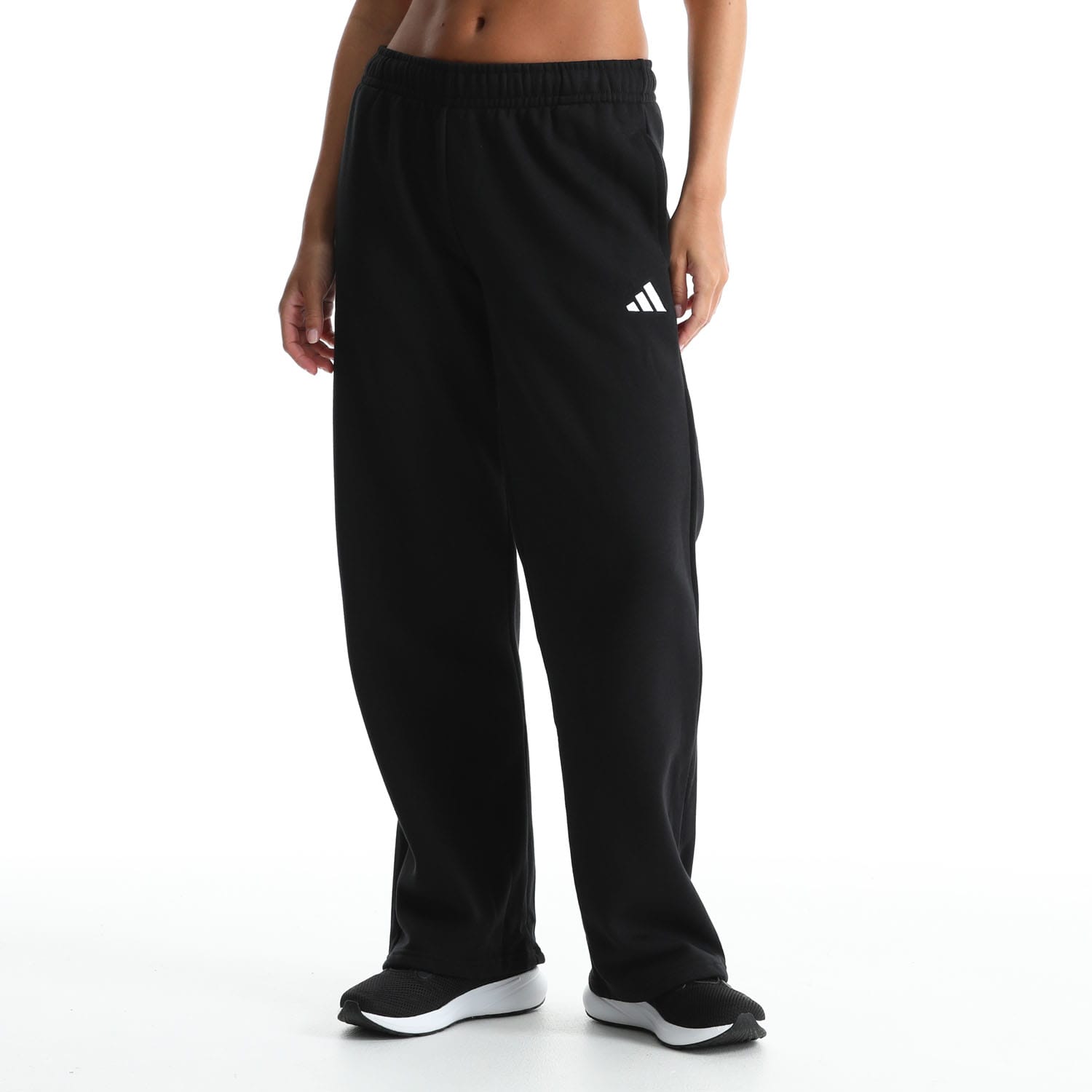 adidas Women's Small Logo Open Hem Fleece Pant