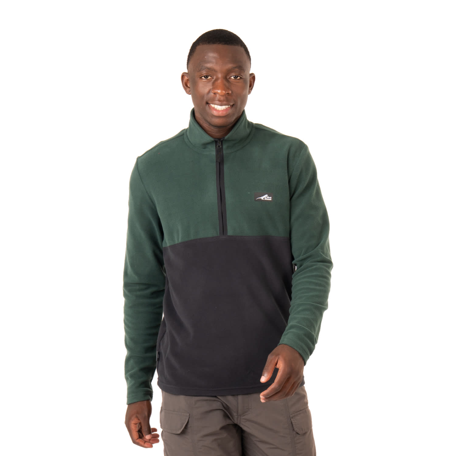 First Ascent Men's Core Fleece Colourblock 1/4 Zip Top | by First