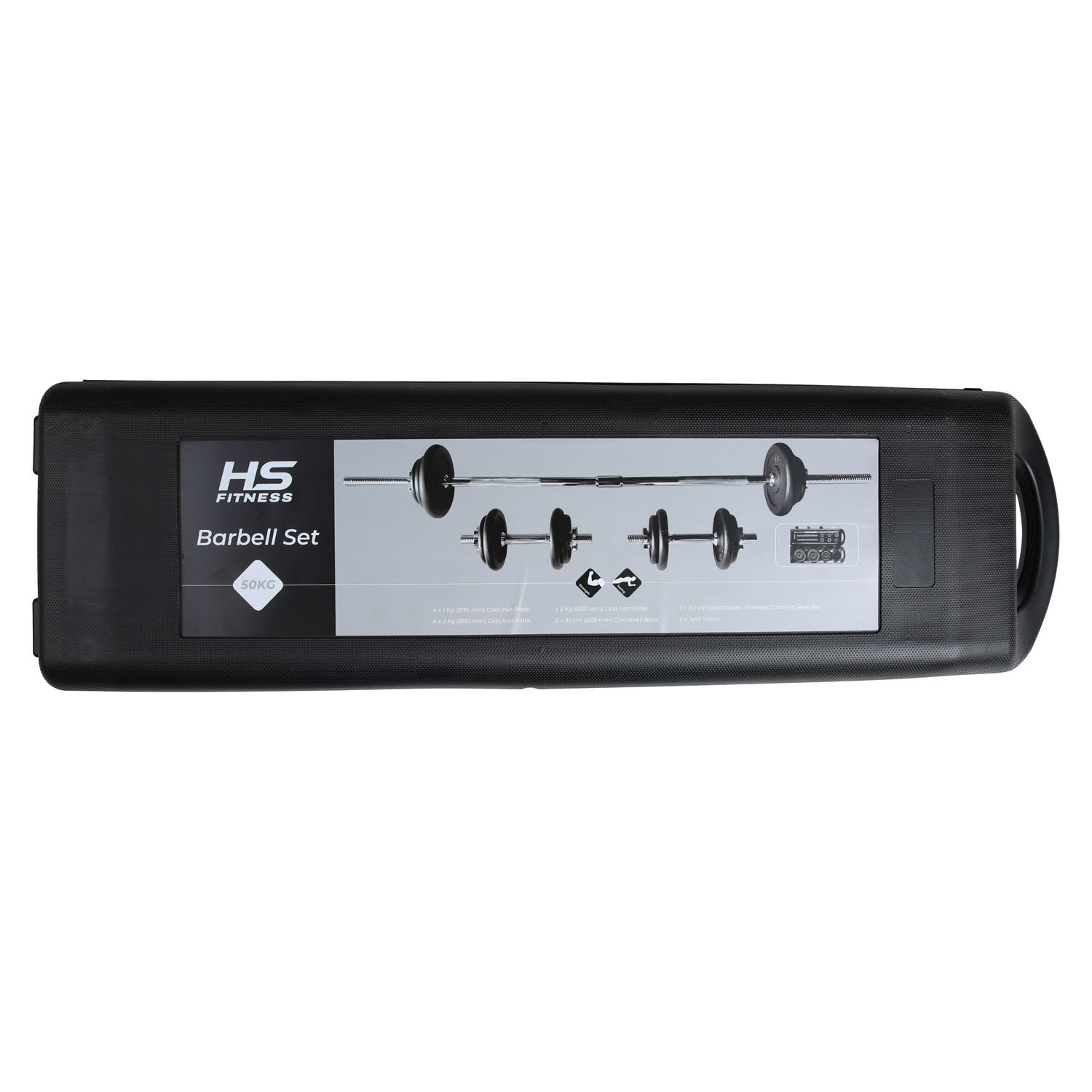 HS Fitness 50kg Barbell Set