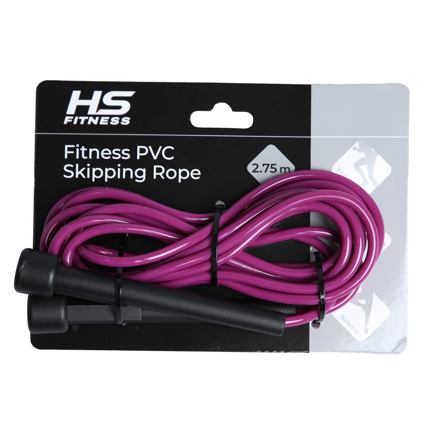 HS Fitness PVC Skipping Rope Plum