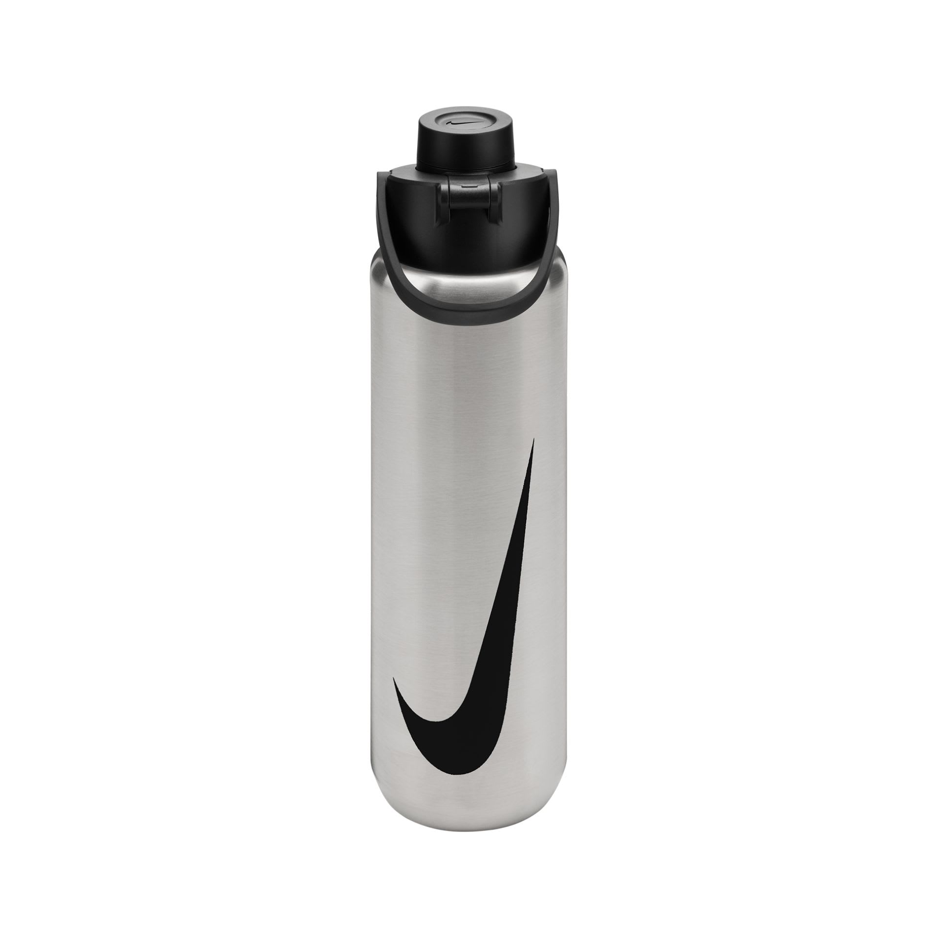 Nike SS Recharge Chug Bottle 24oz Refresh  - Brushed Stainless Steel/Black/Black