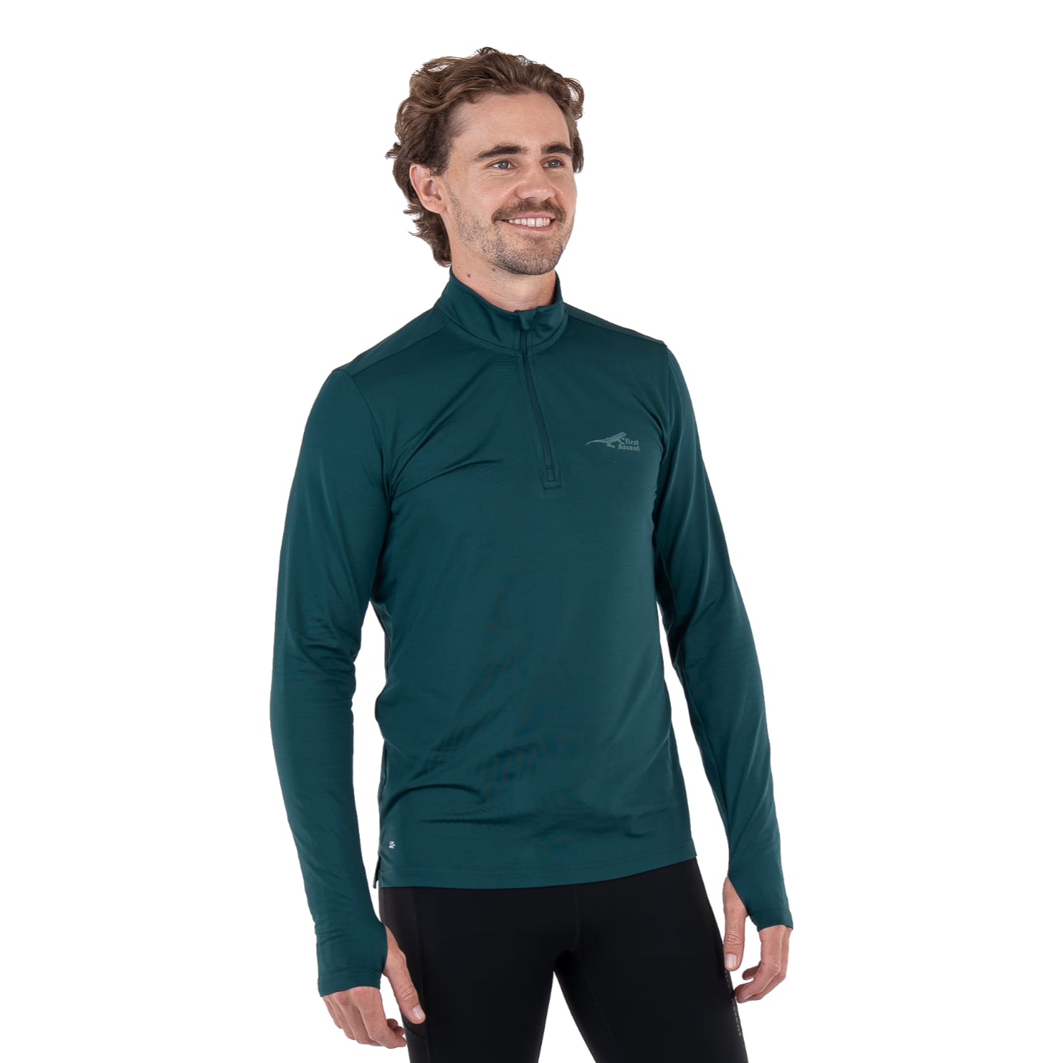 First Ascent Men's Corefit 1/4 Zip Running Long Sleeve