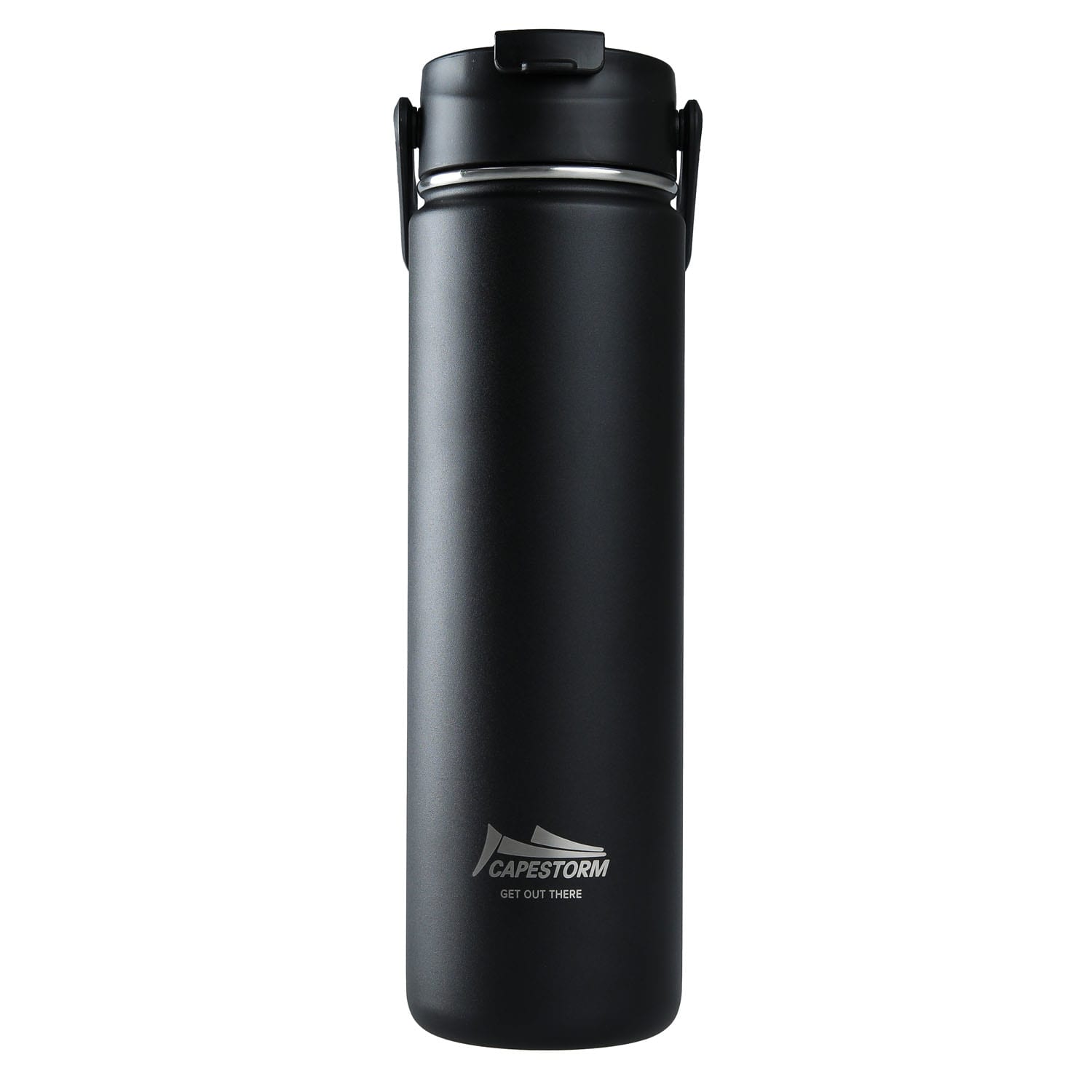 Capestorm 650ml Double Wall Vacuum Water Bottle with Dual-Sip Lid - Black