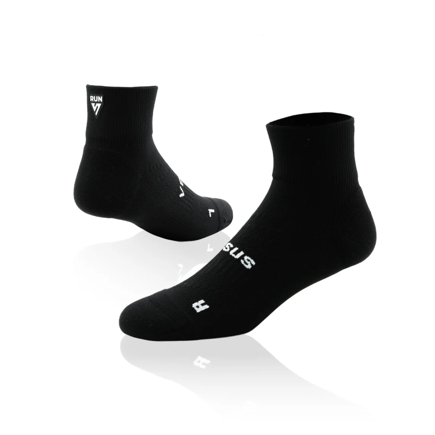 Versus Black Running Quarter Length Socks