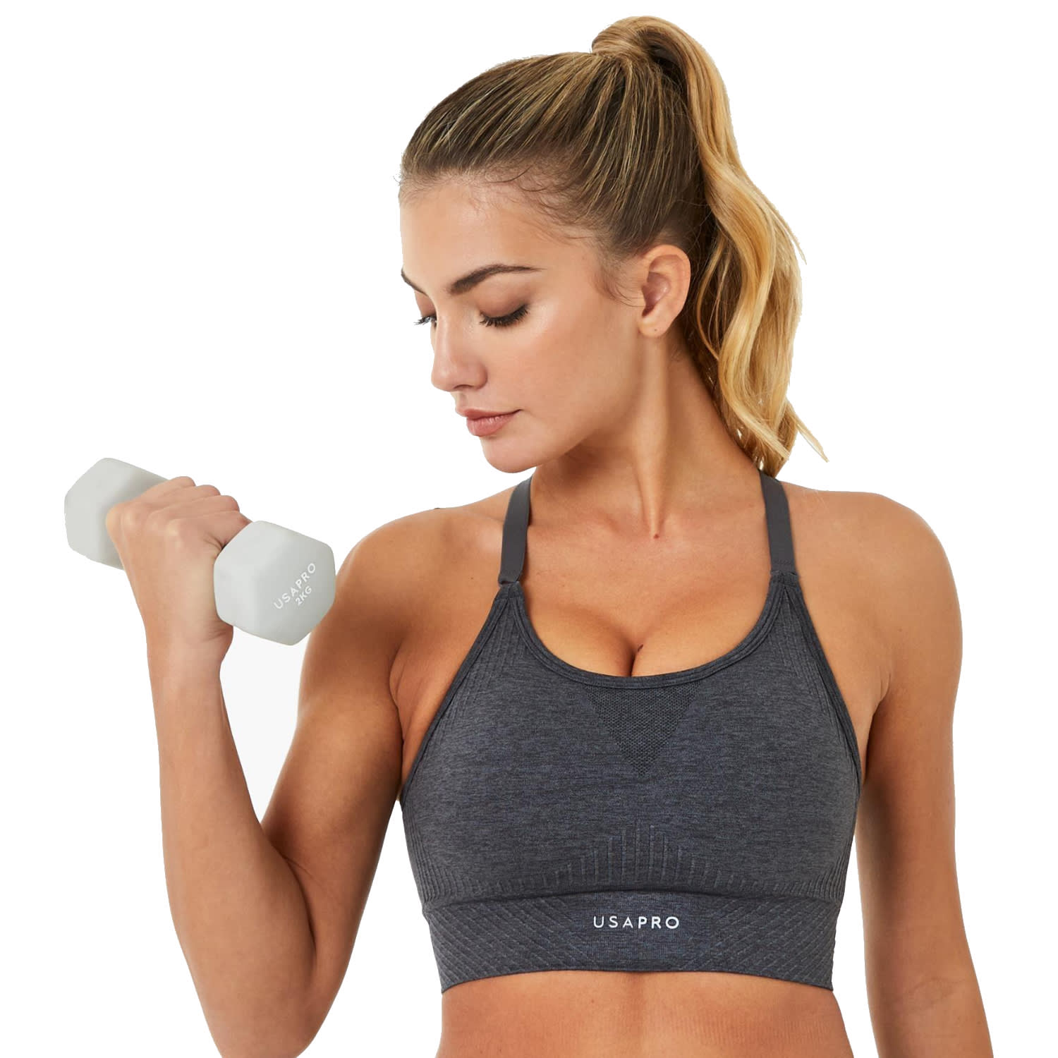 USA Pro Women's Seamless Adjustable Sports Bra