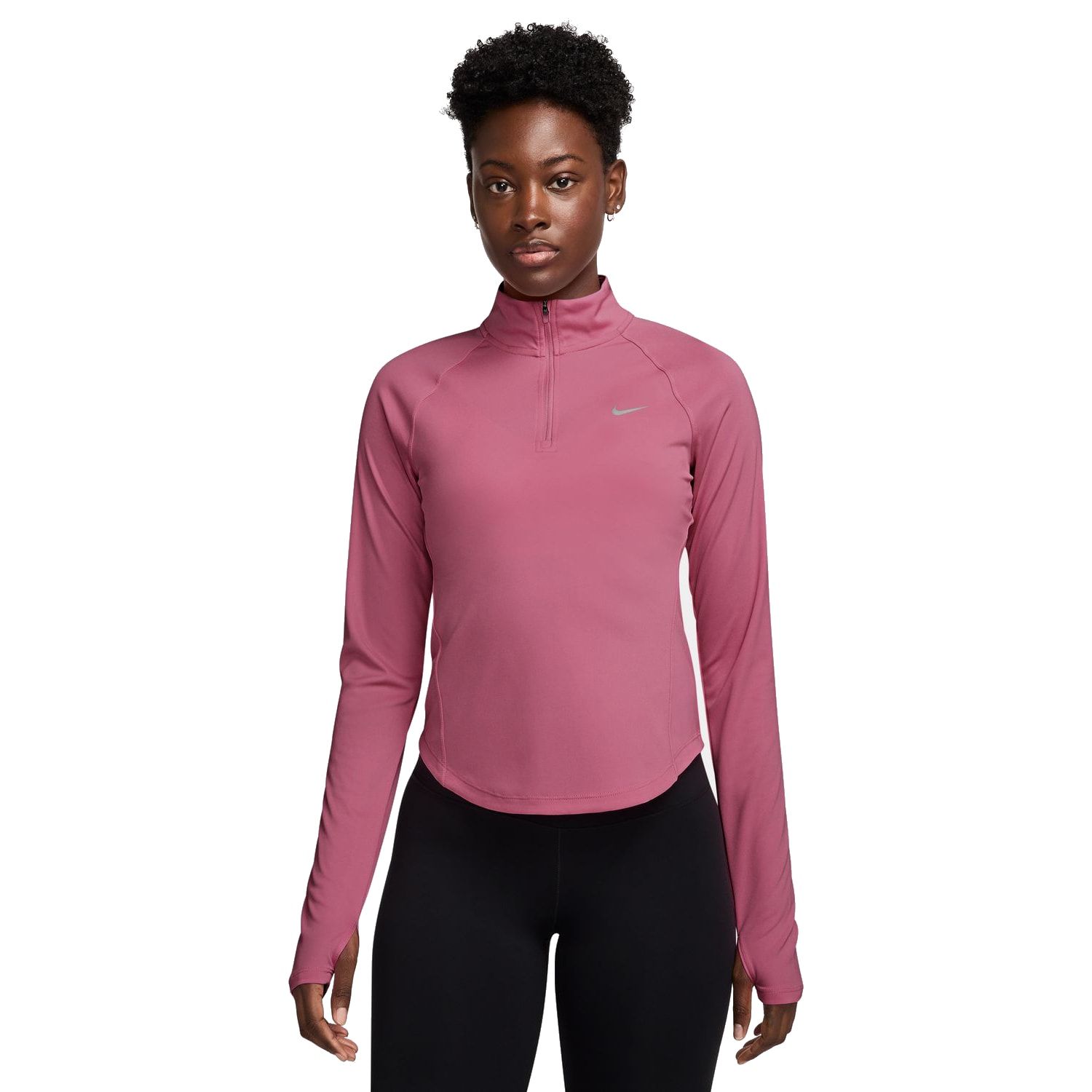T Nike Women's Dri-Fit Tempo 1/4 Zip Run Long Sleeve Top