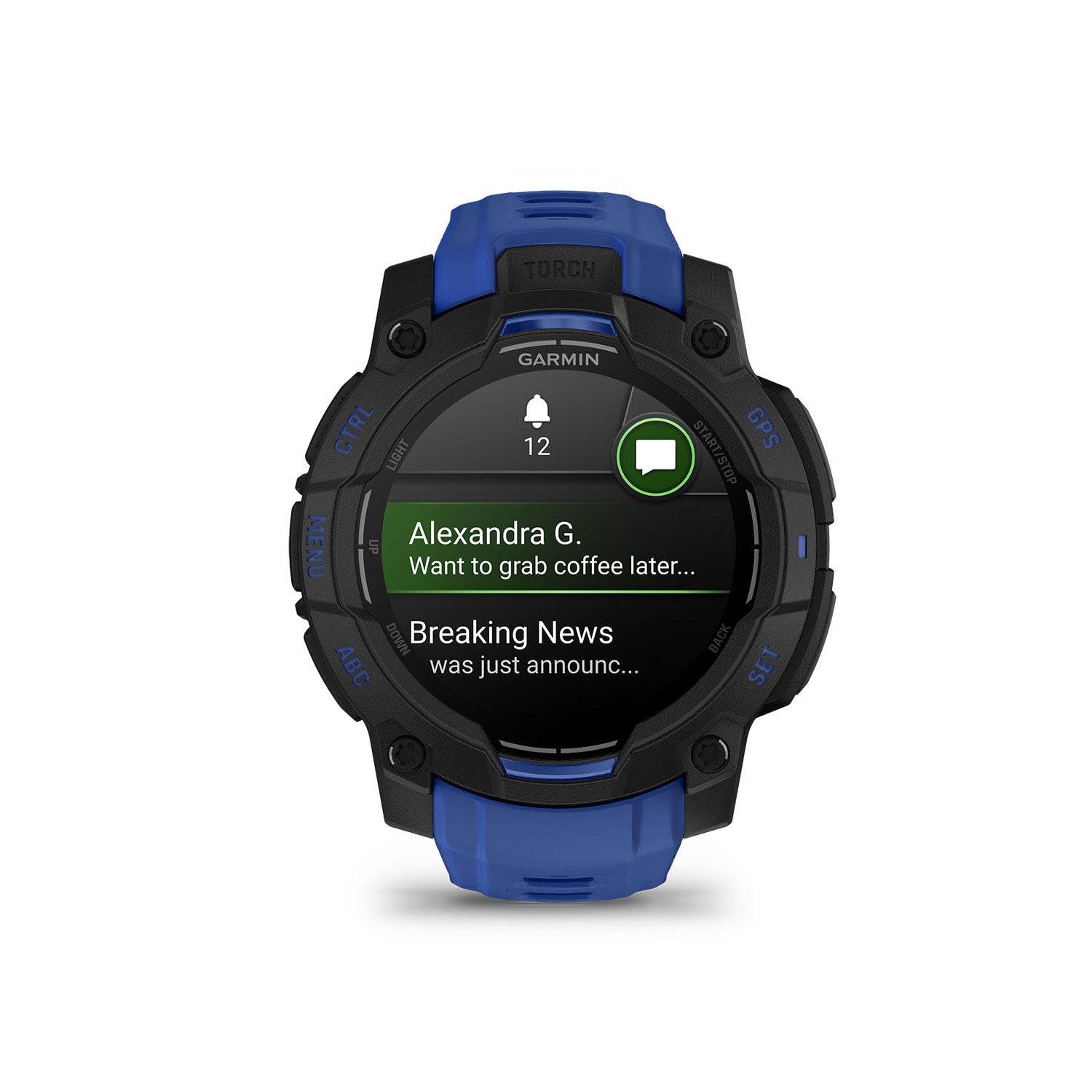 Garmin Instinct 3 45mm Amoled - Black/Blue, product, variation 2