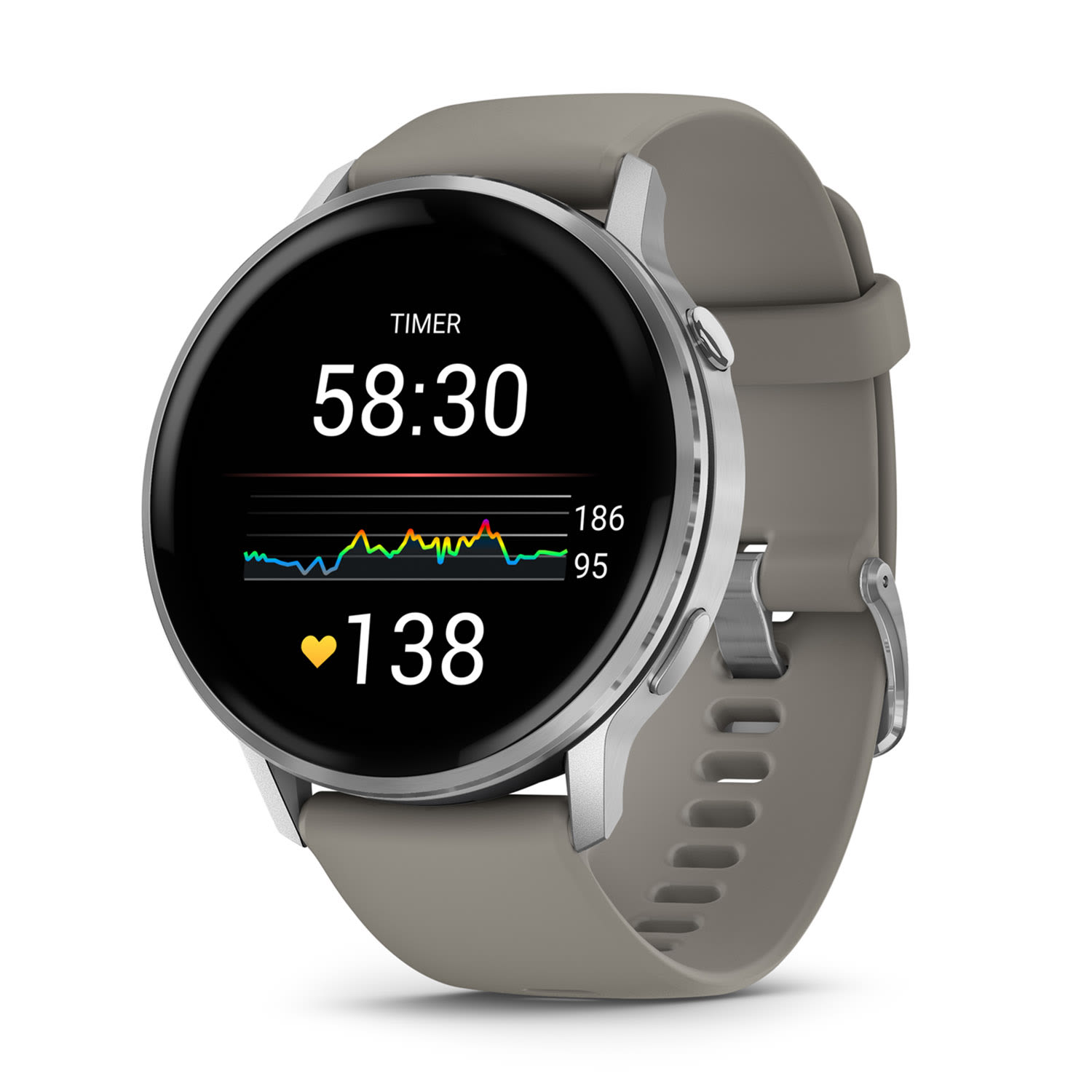 Garmin Venu 4 45mm Premium GPS Smartwatch -Silver/Grey, product, variation 3