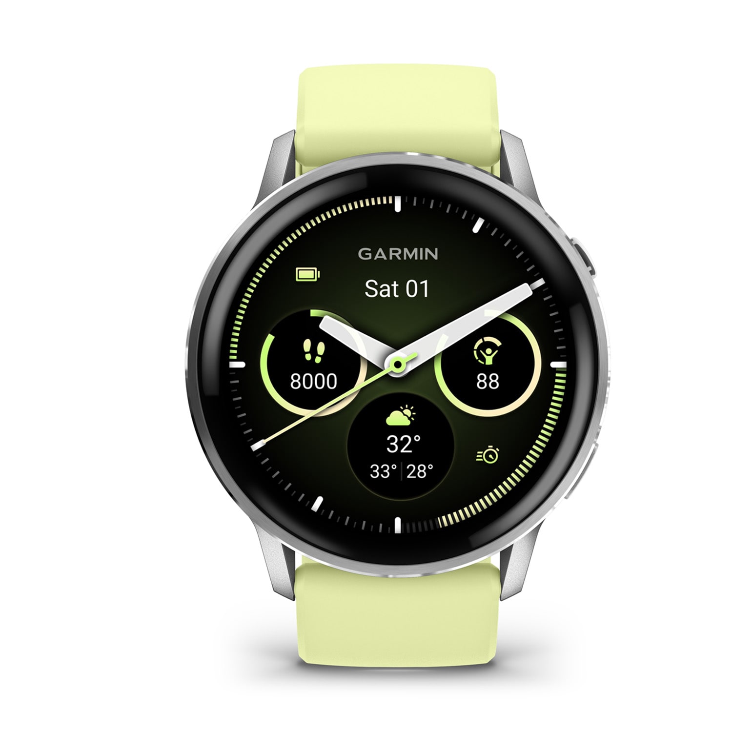 Garmin Venu 4 45mm Premium GPS Smartwatch - Silver/Citron, product, variation 2