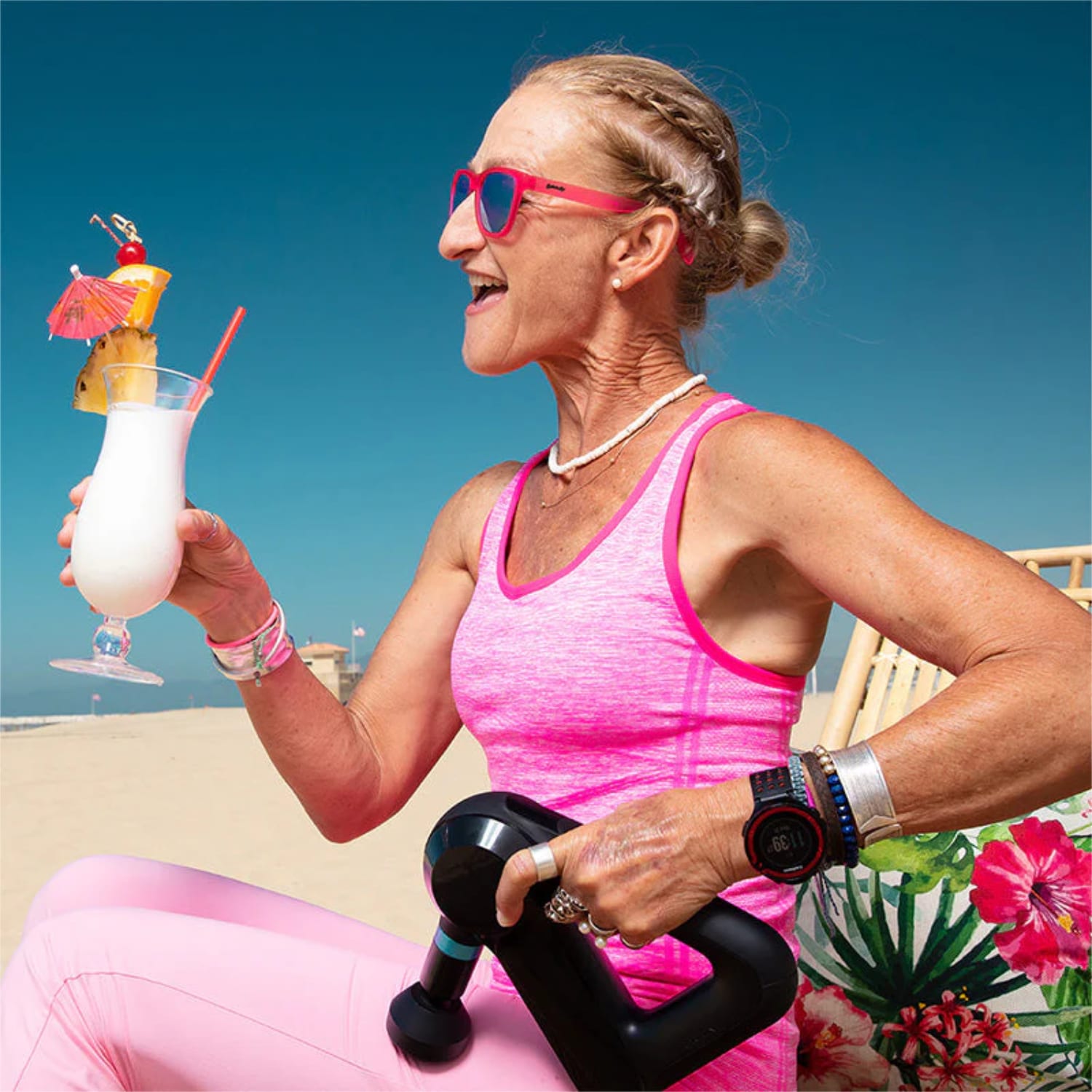 goodr Flamingos On A Booze Cruise OG Sunglasses, product, variation 4