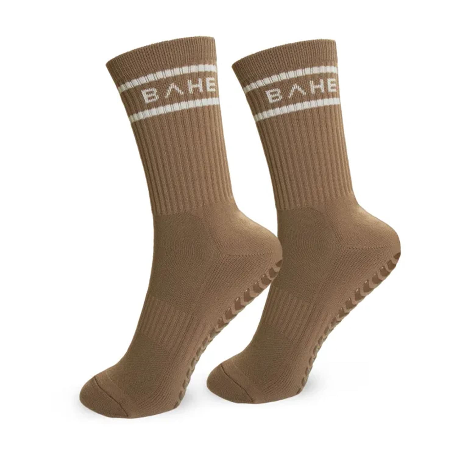 BAHE Studio Grippy Crew Socks - Quicksand