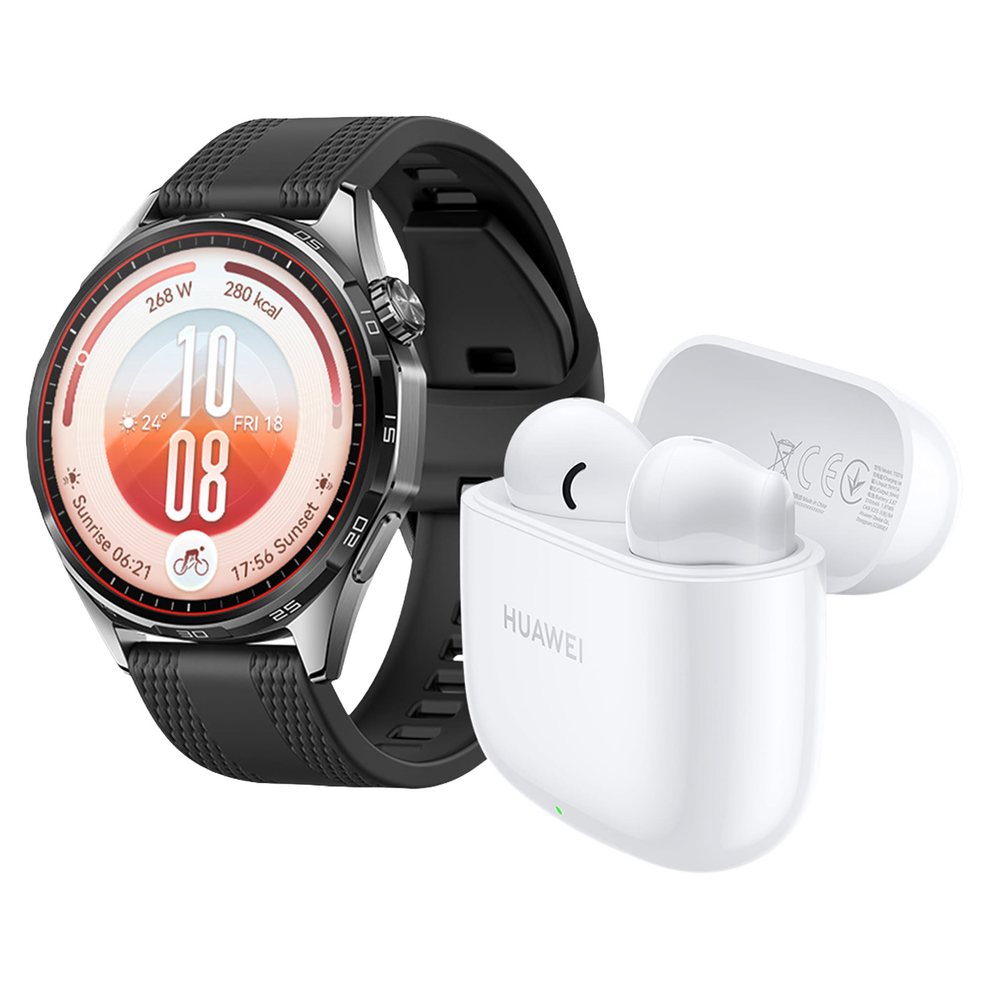 Huawei Watch GT 7 46mm GPS Smartwatch + Freebuds SE 2 - Black
