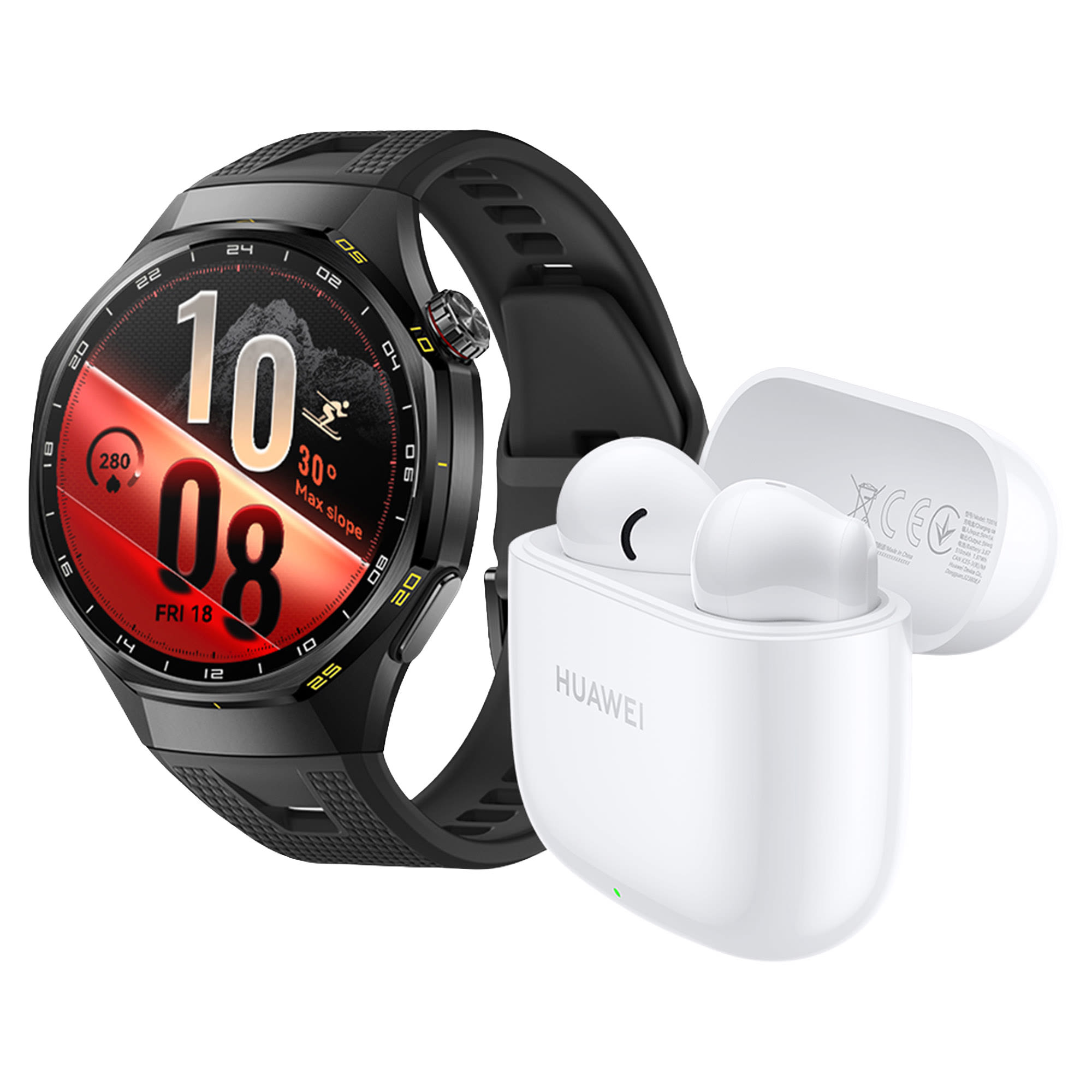 Huawei Watch GT 7 Pro 46mm GPS Smartwatch + Freebuds SE 2 - Black