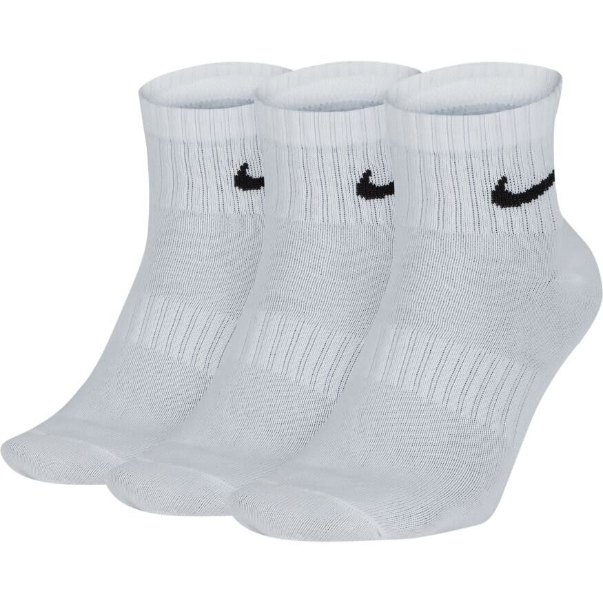 NIKE Everyday Dri-Fit Lightweight 3 Pack Crew Socks - WHITE