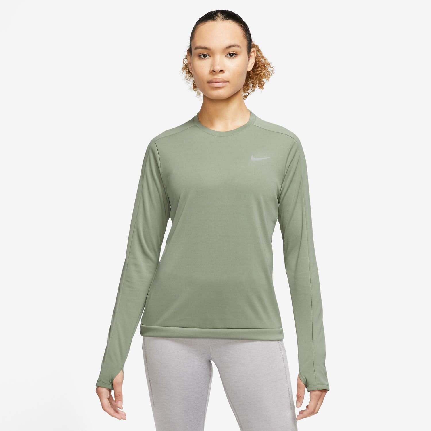 Nike WOMEN NIKE LONG SLEEVE TOP - Green