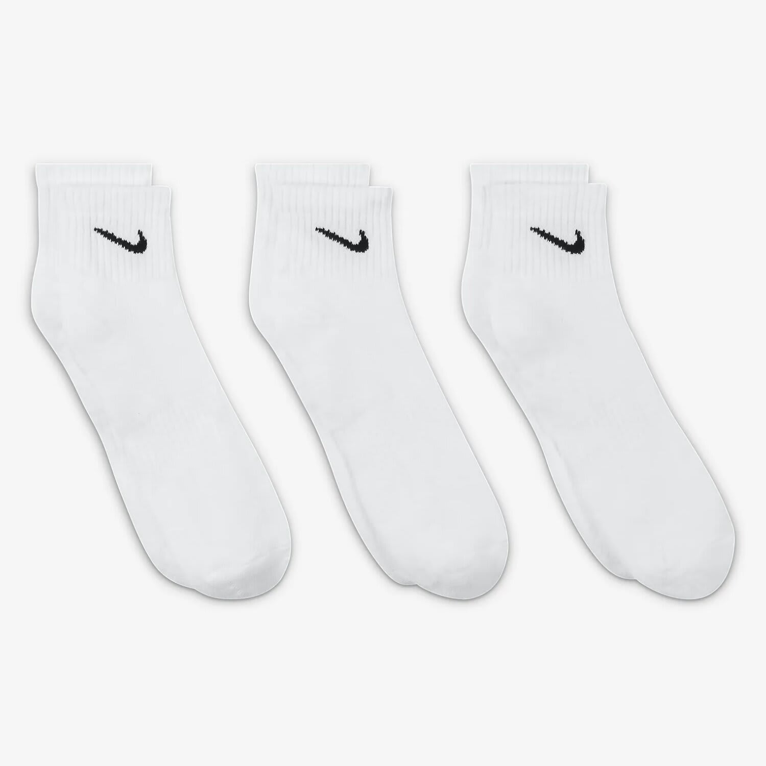 Nike Everyday Cushioned Ankle 3-Pack White/Black Socks | by Nike ...