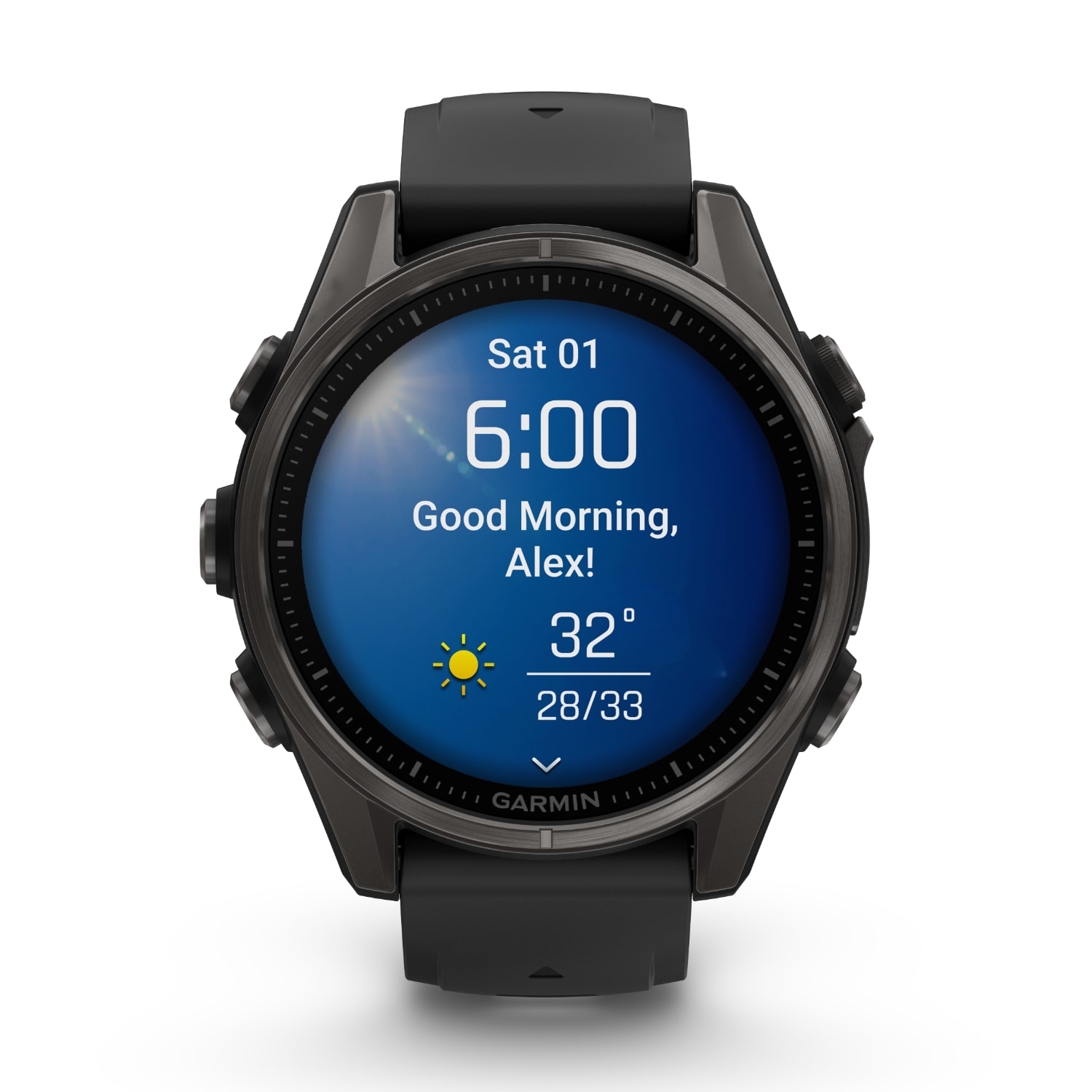 Garmin Fenix 8 43mm AMOLED Sapphire Multisport Smartwatch - Carbon Grey