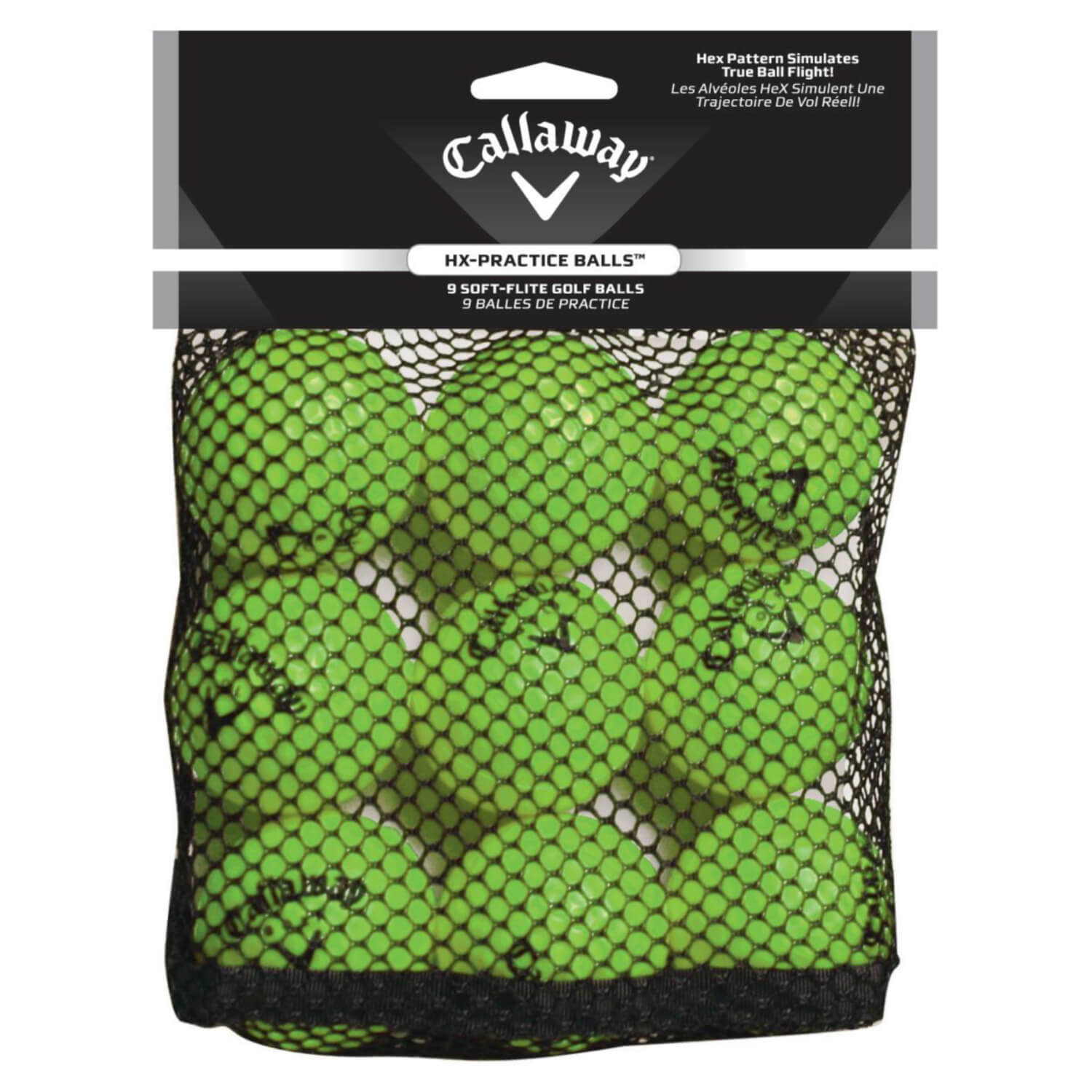 Callaway Soft Flight Hex Pattern 9 pack Practise Golf Balls