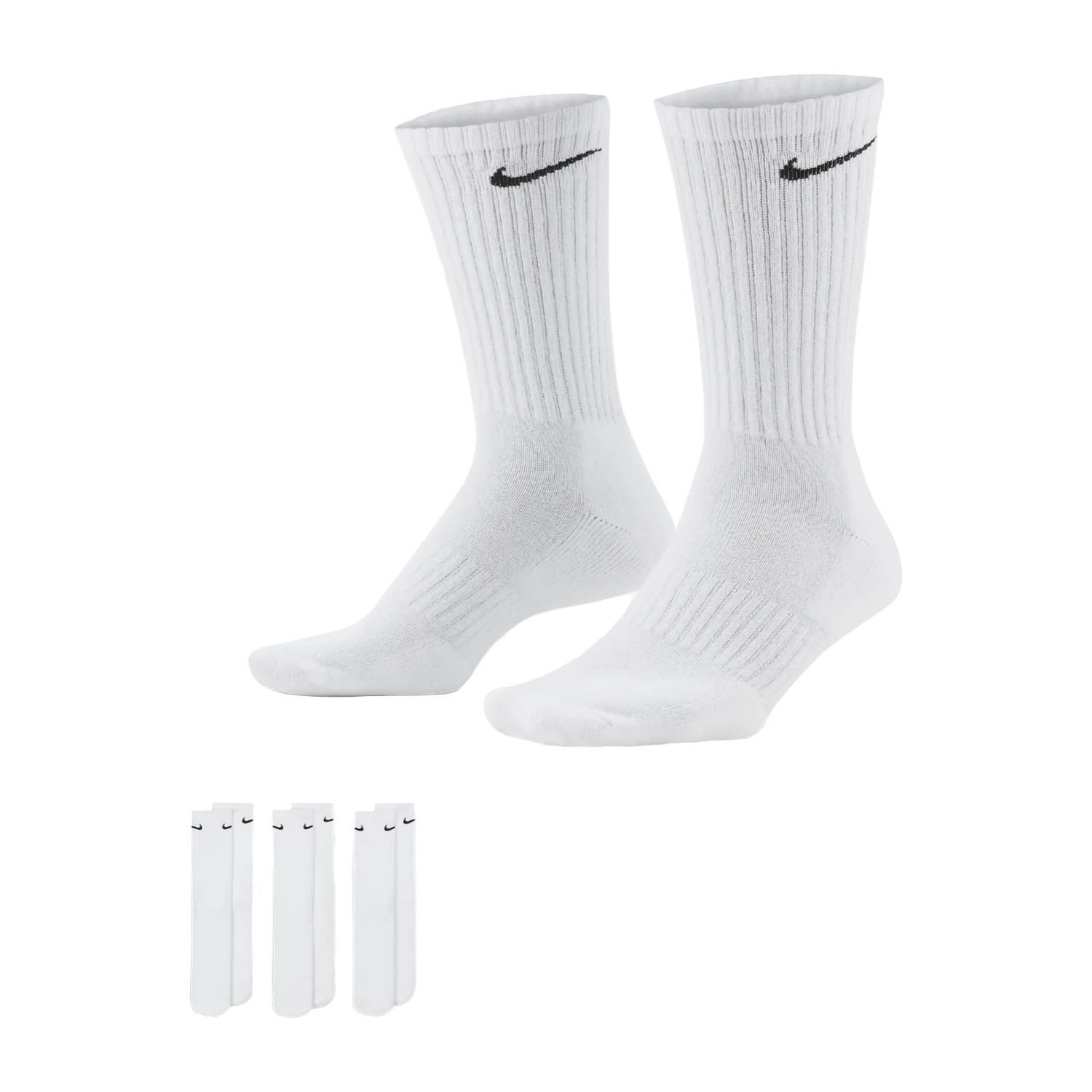 Nike Everyday Cushioned Crew 3-Pack White Socks