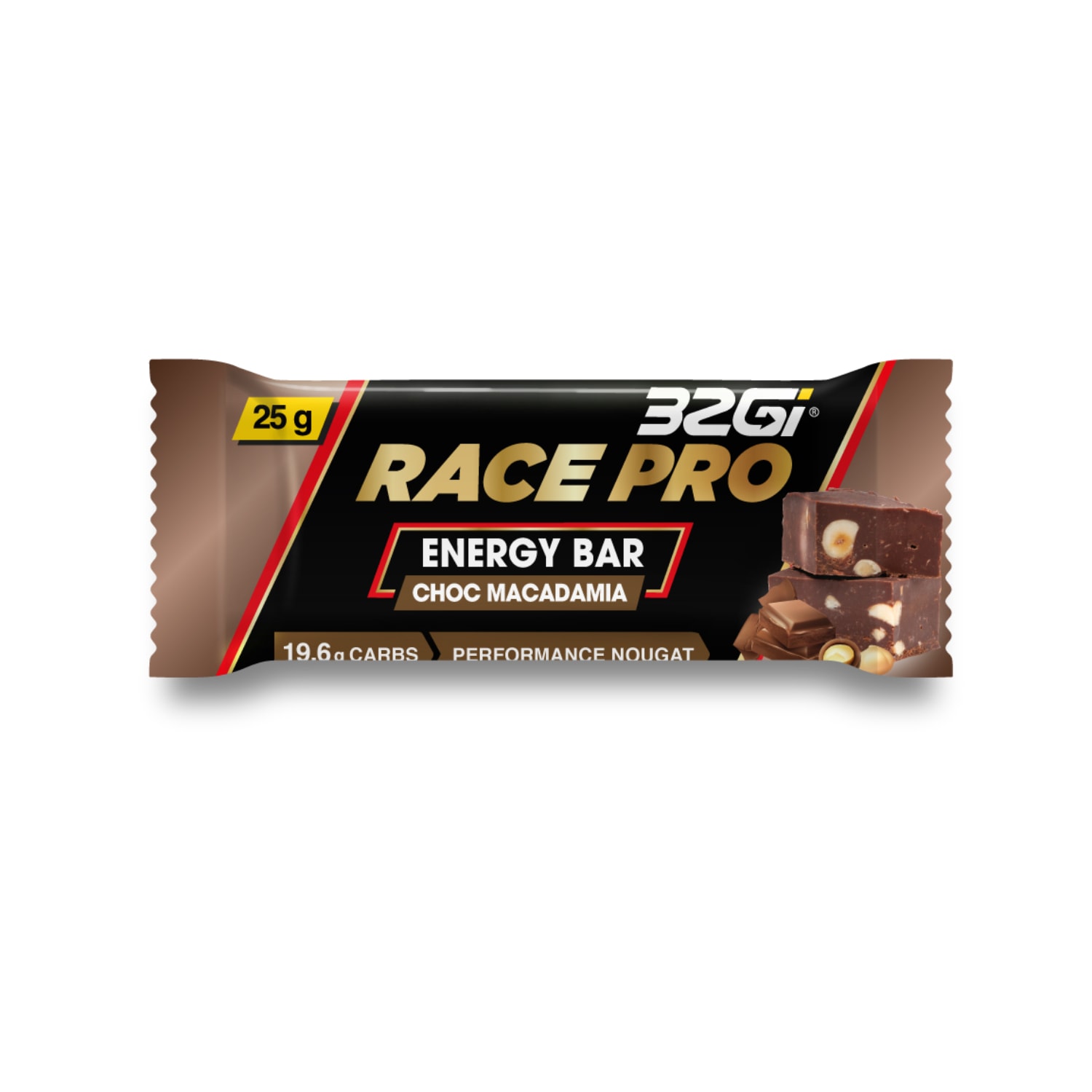 32Gi Choc Macadamia Race Pro Energy Bar 25g