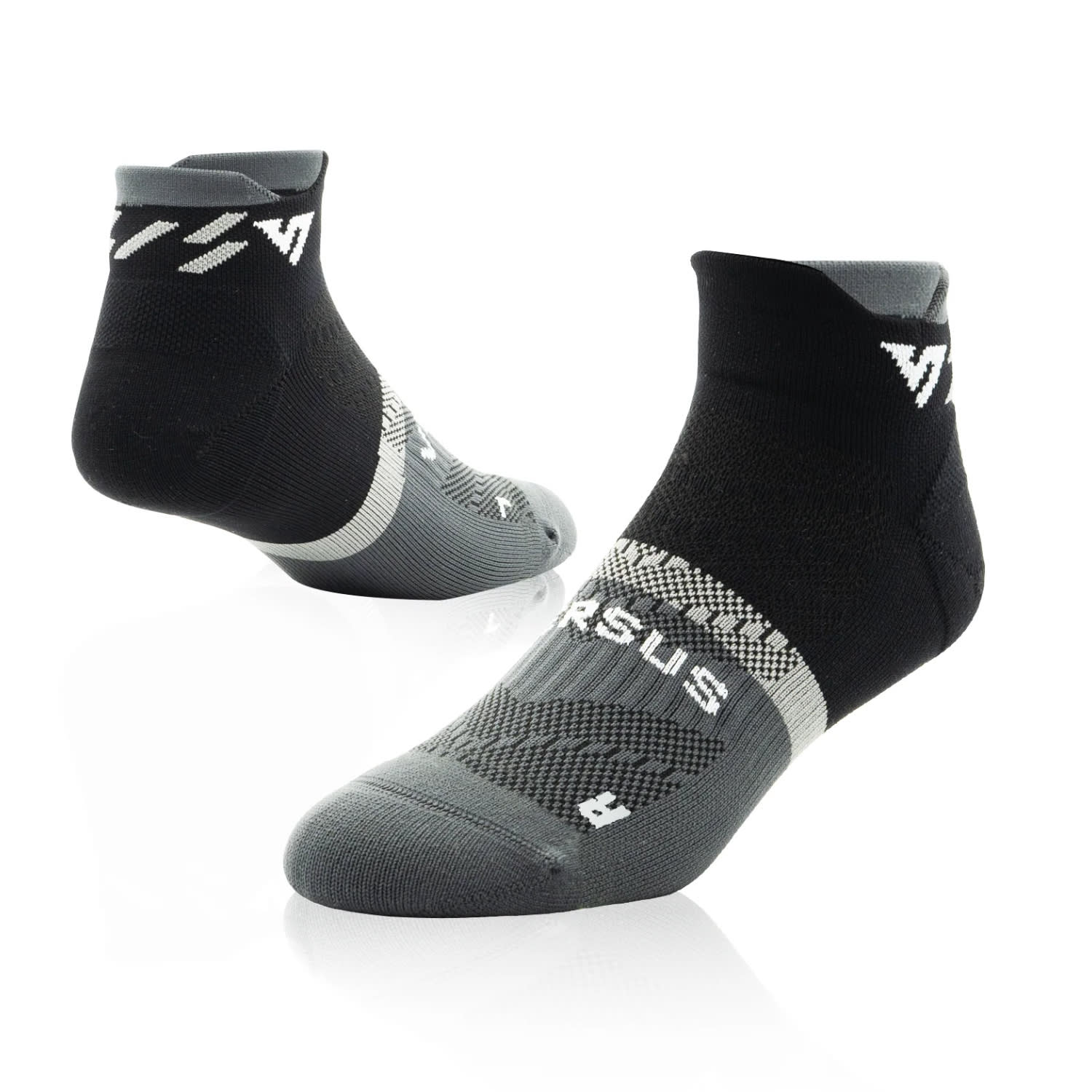 Versus Black Titanium Running Ankle Socks