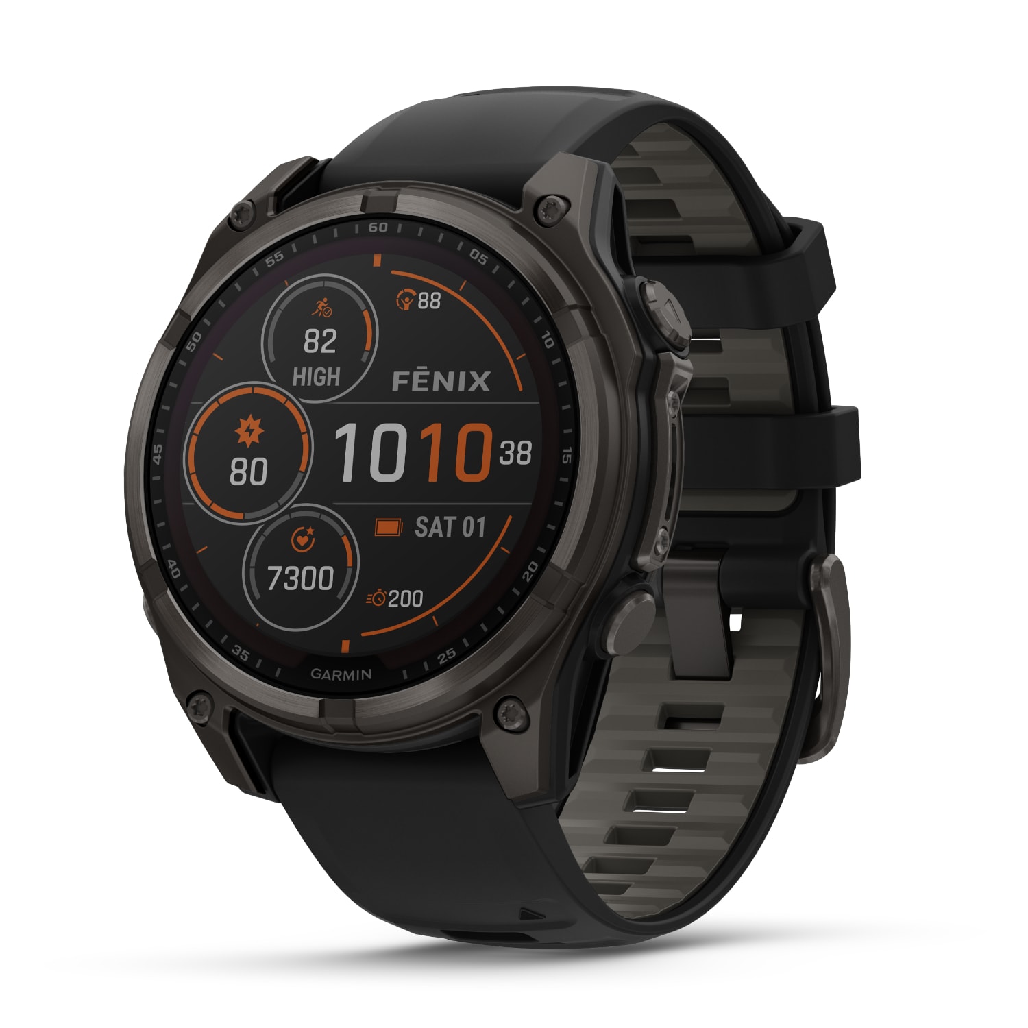 Garmin Fenix 8 47mm Sapphire Solar Multisport Smartwatch - Carbon Grey