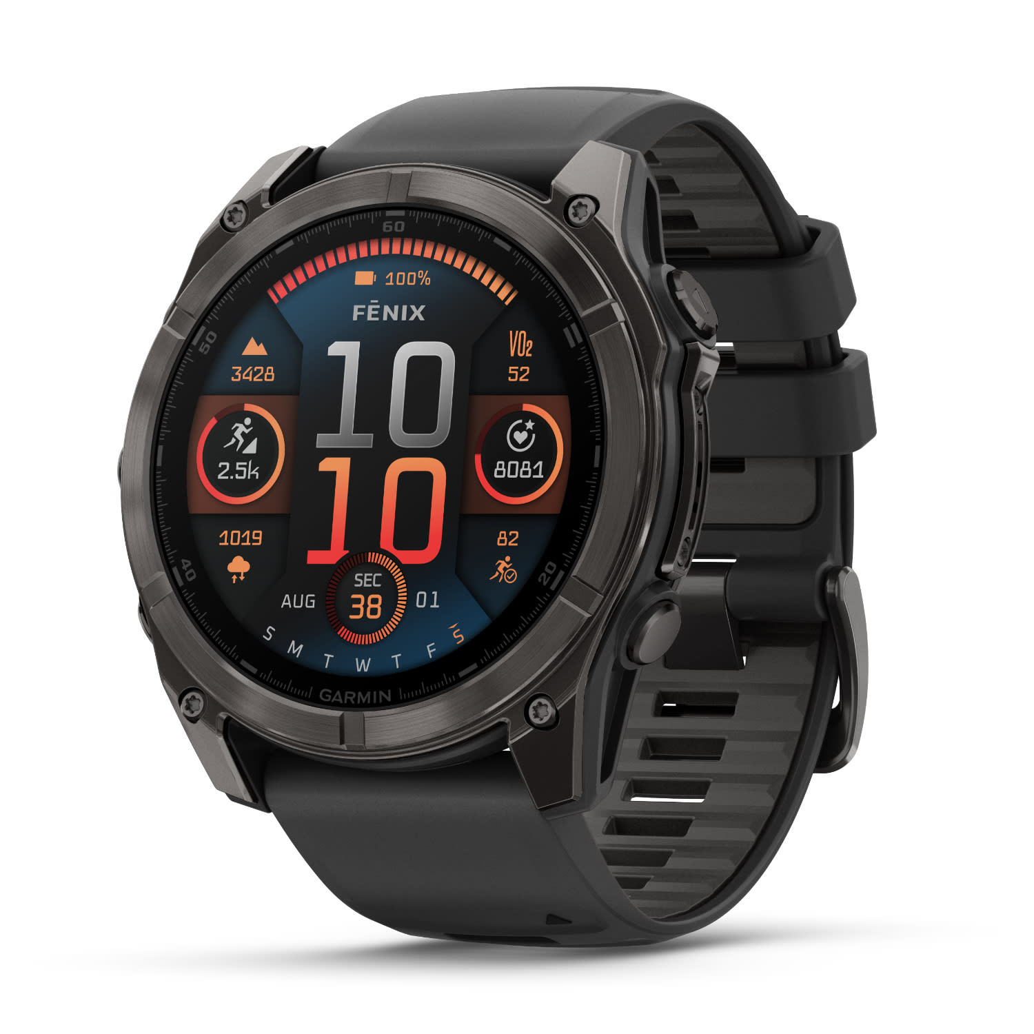 Garmin Fenix 8 51mm AMOLED Sapphire Multisport Smartwatch - Carbon Grey