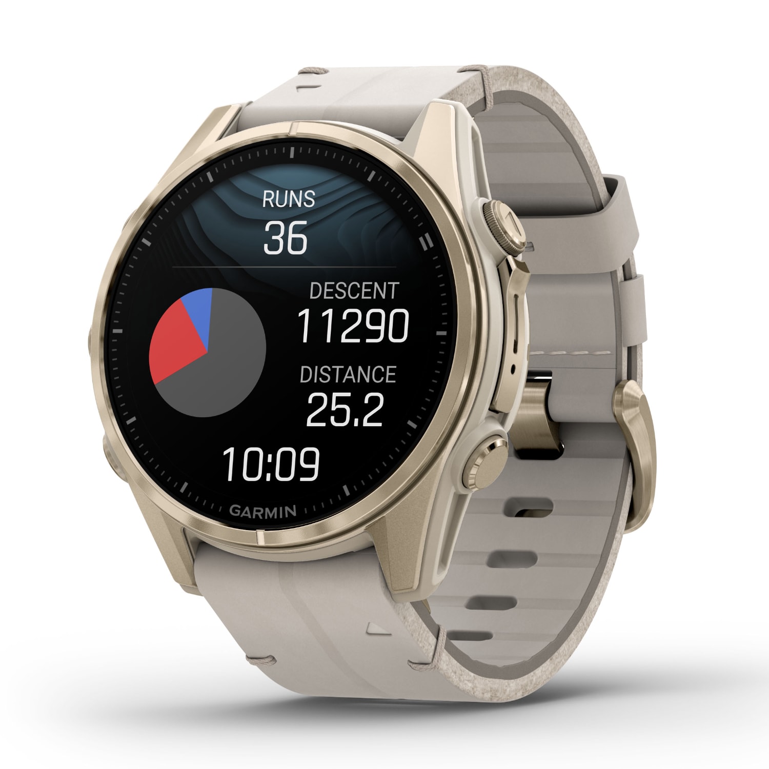 Garmin Fenix 8 43mm AMOLED Sapphire Multisport Smartwatch - Leather Strap