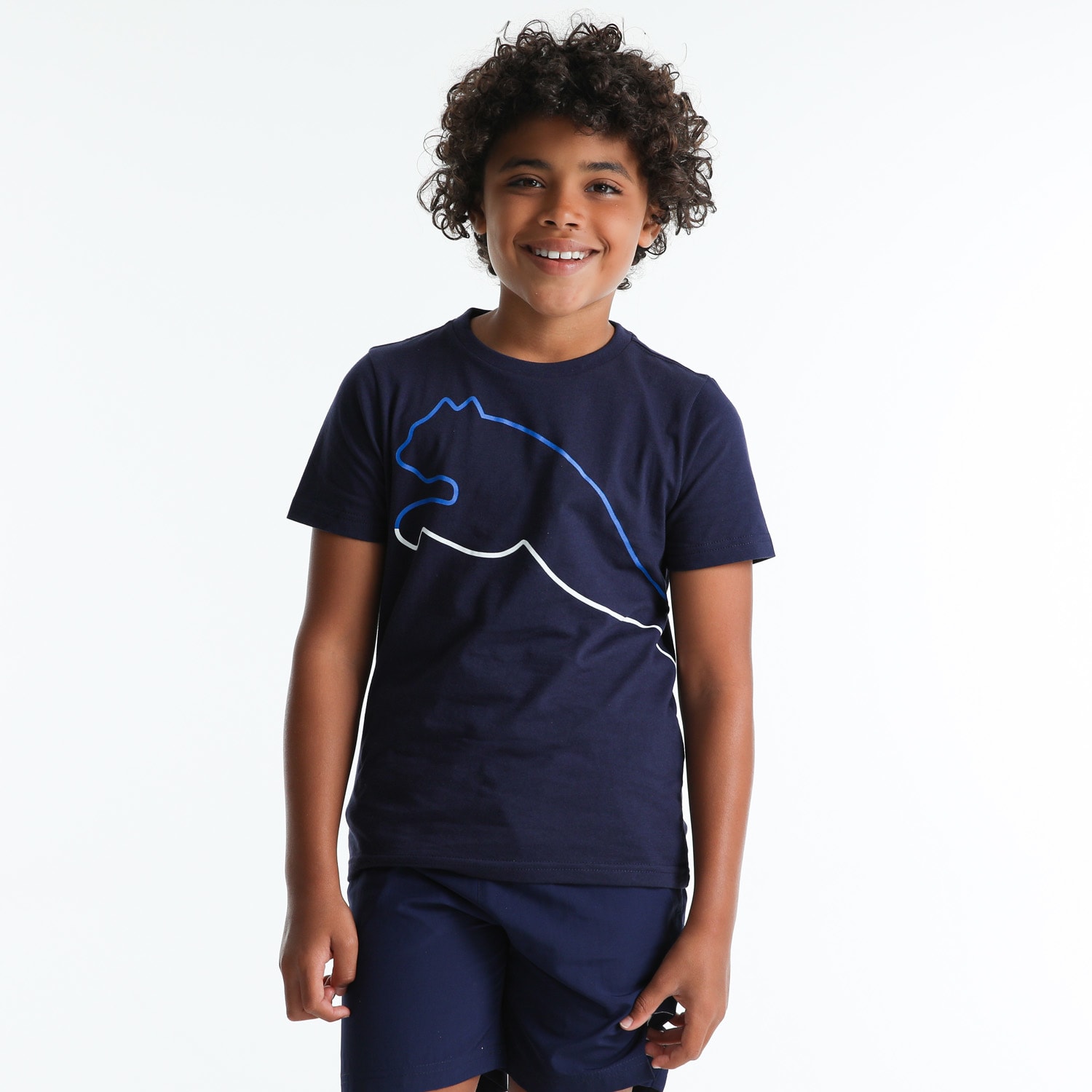 Puma Boys Graphic Big Cat Logo Tee