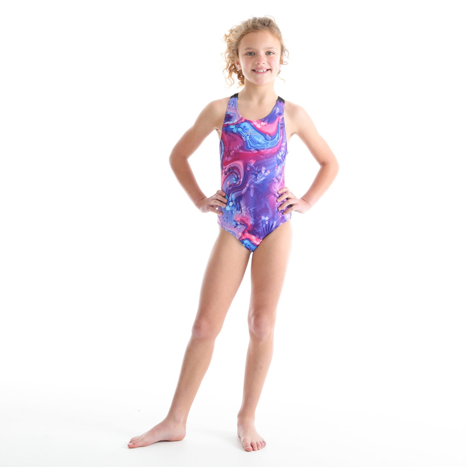 Second Skins Girls Flutter Fantasy Barcelona 1 Piece Swimsuit