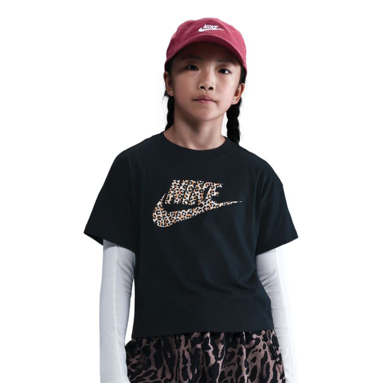 Nike Girls Boxy Animal Tee