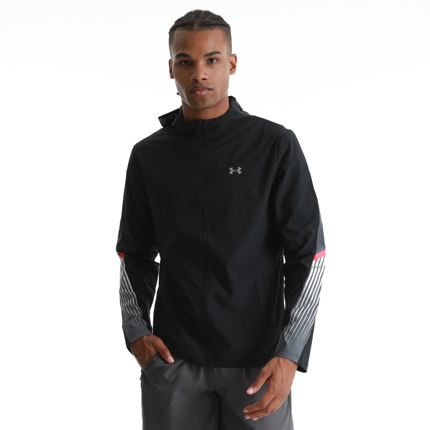 Under Armour Men's Velociti Storm Hooded Running Jacket